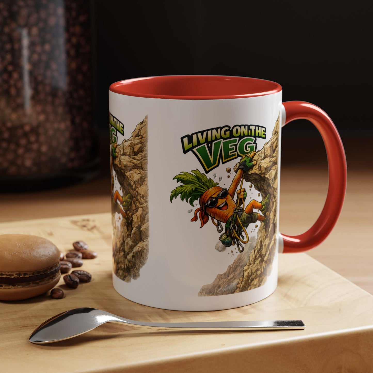 Carrot Living on the Veg Accent Mug - SJM Print Store