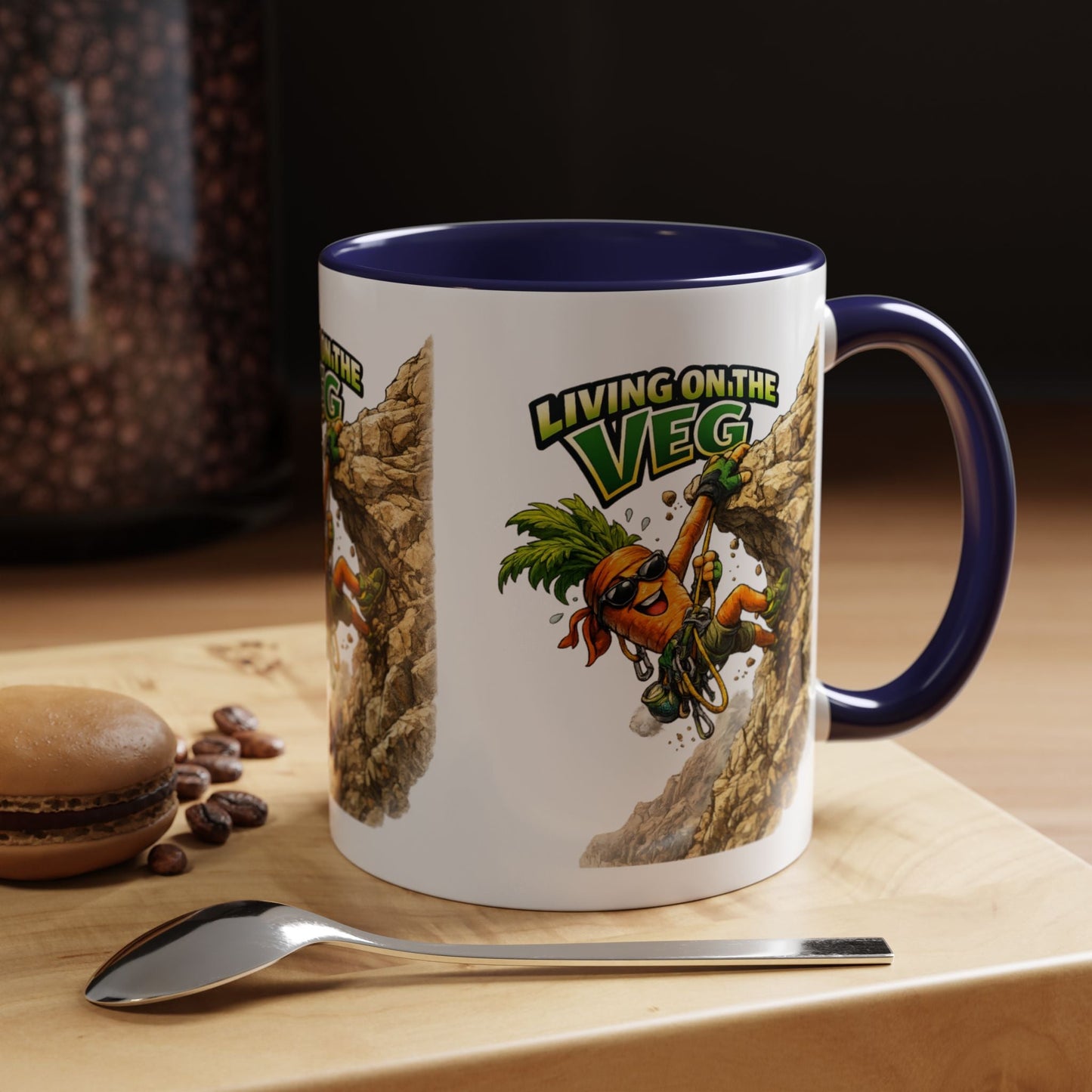 Carrot Living on the Veg Accent Mug - SJM Print Store