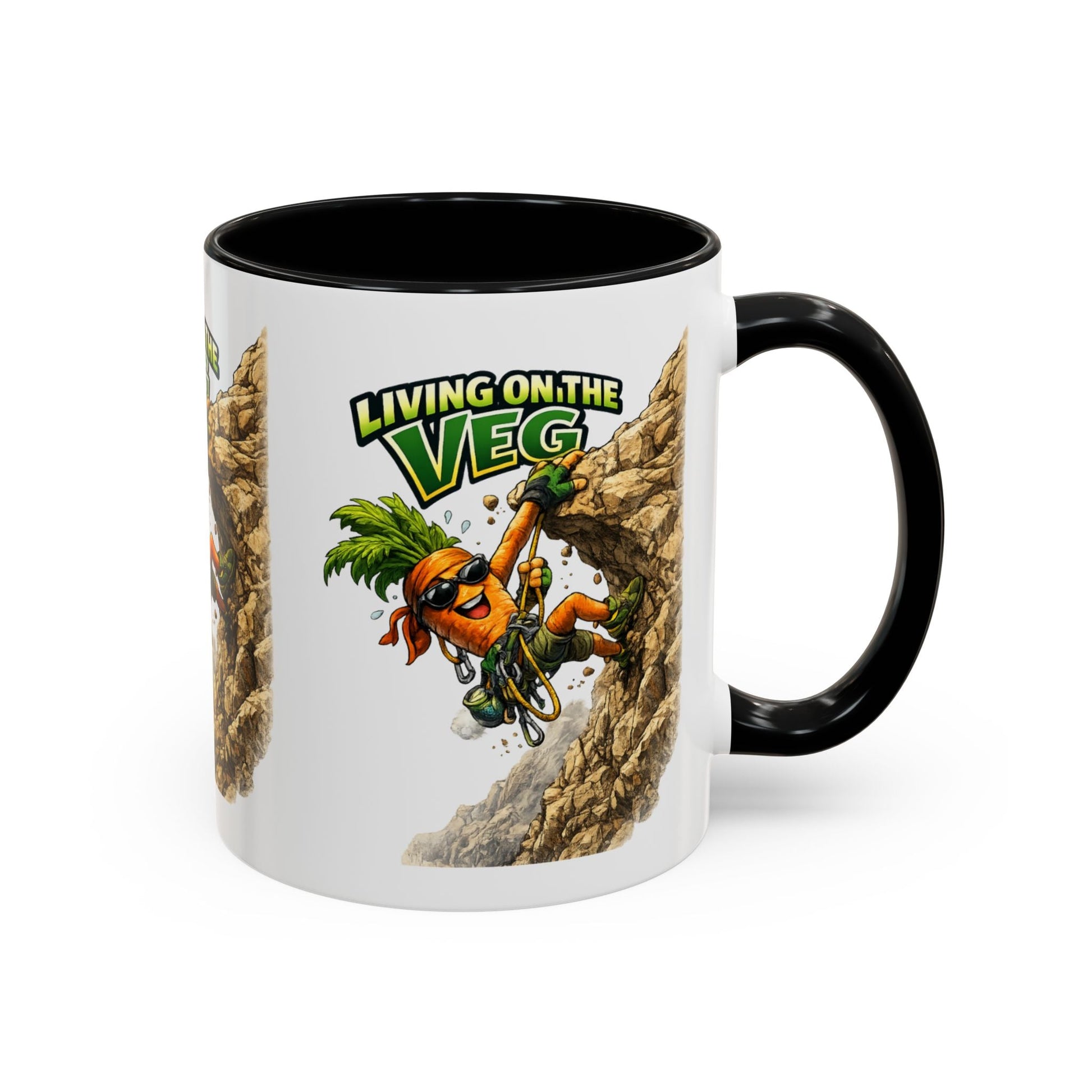 Carrot Living on the Veg Accent Mug - SJM Print Store