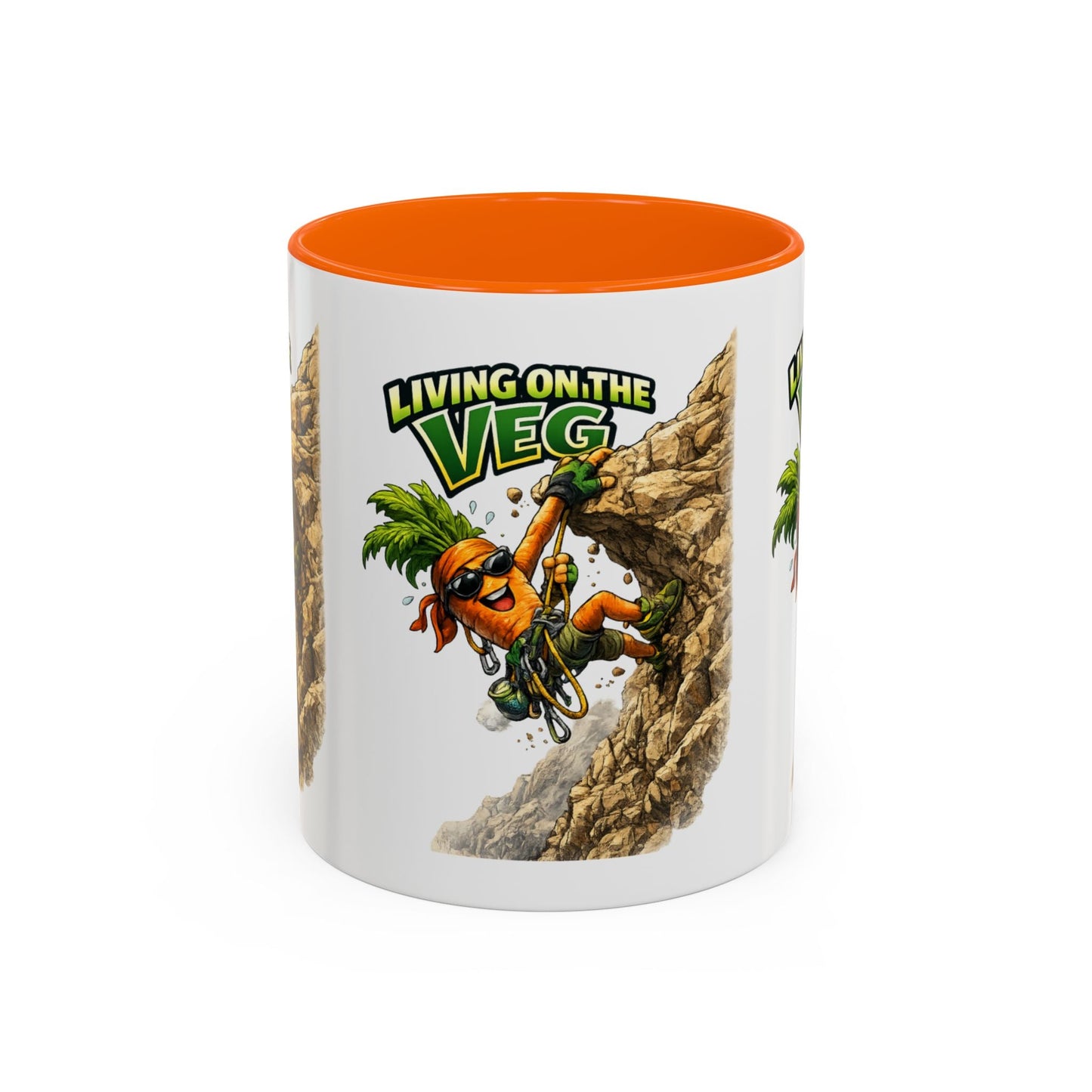 Carrot Living on the Veg Accent Mug - SJM Print Store