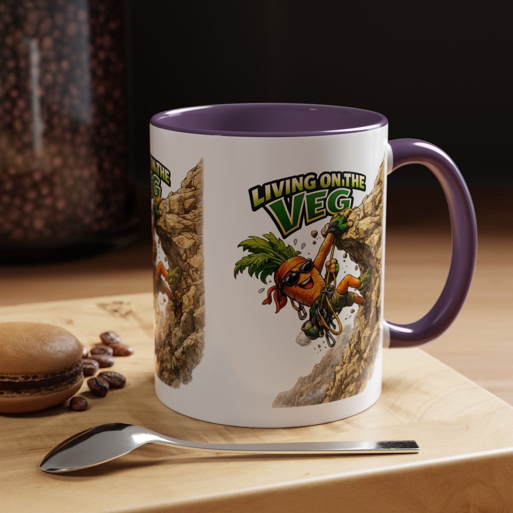 Carrot Living on the Veg Accent Mug - SJM Print Store