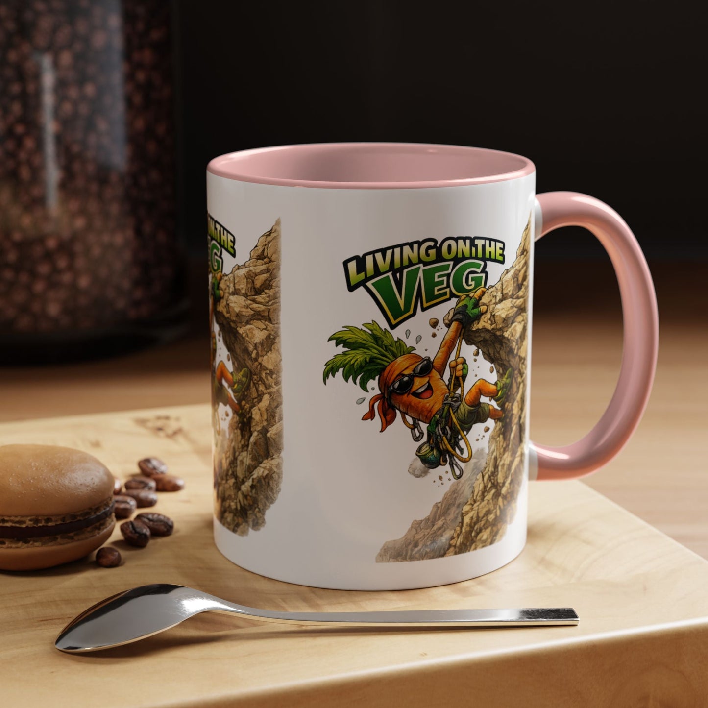 Carrot Living on the Veg Accent Mug - SJM Print Store