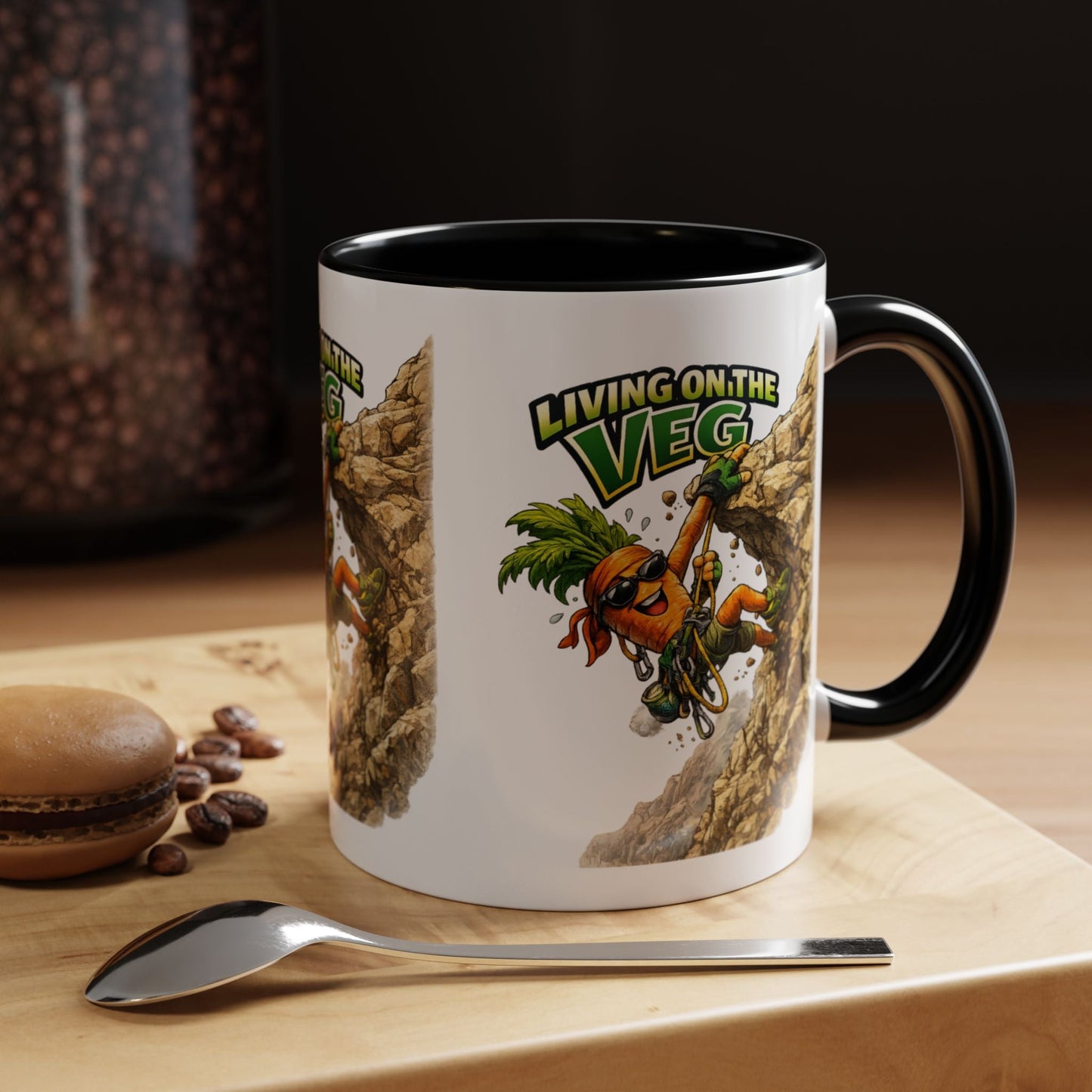 Carrot Living on the Veg Accent Mug - SJM Print Store