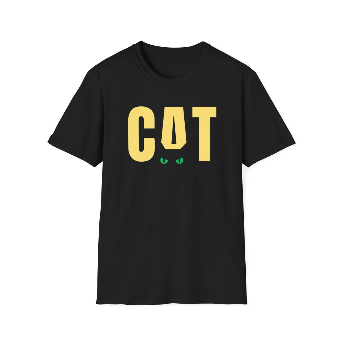 CAT Black Cat T-Shirt | Funny Cat Lover Unisex Tee | Minimalist Black Cat Graphic Shirt - SJM Print Store
