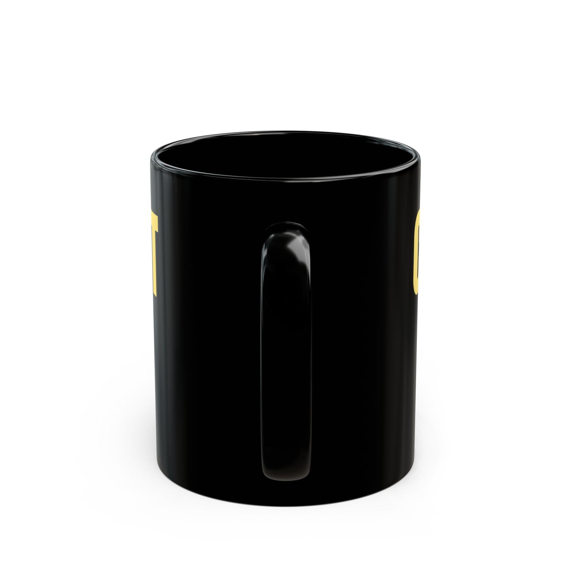 CAT Black Coffee Mug | Funny Cat Lover Ceramic Mug | Minimalist Black Cat Mug | Everyday Coffee Cup - SJM Print Store