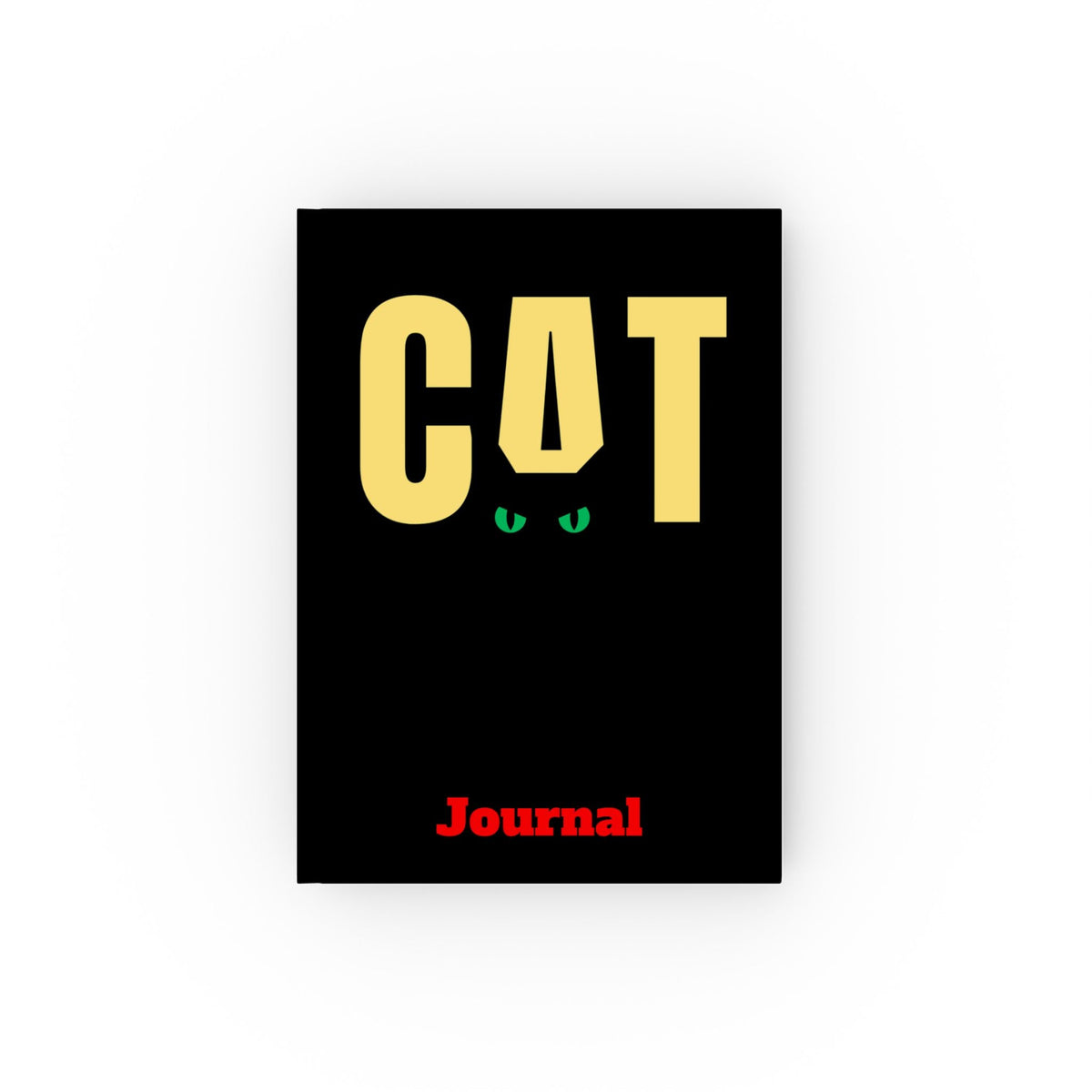 CAT Hardback Journal | Funny Black Cat Notebook | Lined, Plain or Graph Pages | Cat Lover Gift - SJM Print Store