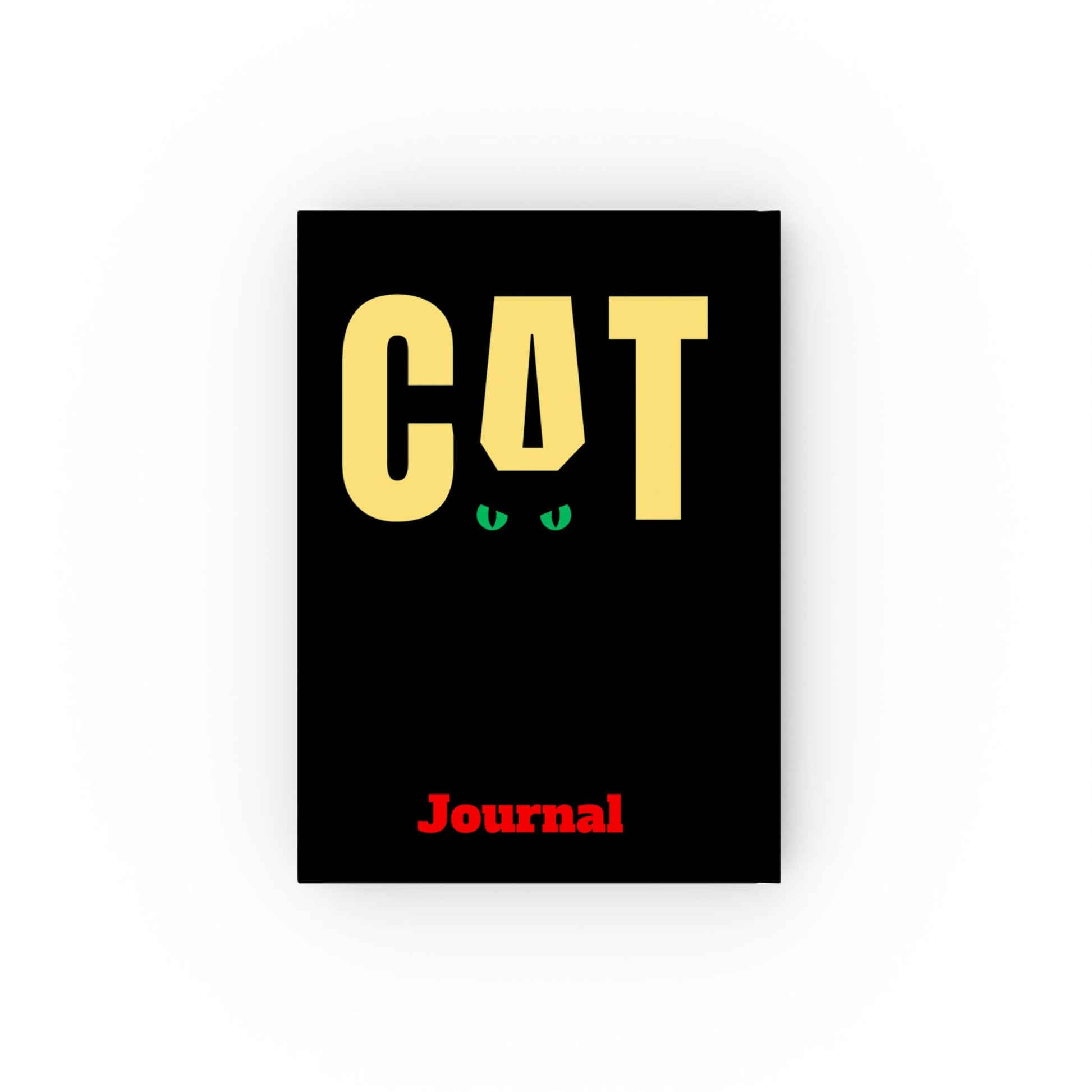 CAT Hardback Journal | Funny Black Cat Notebook | Lined, Plain or Graph Pages | Cat Lover Gift - SJM Print Store