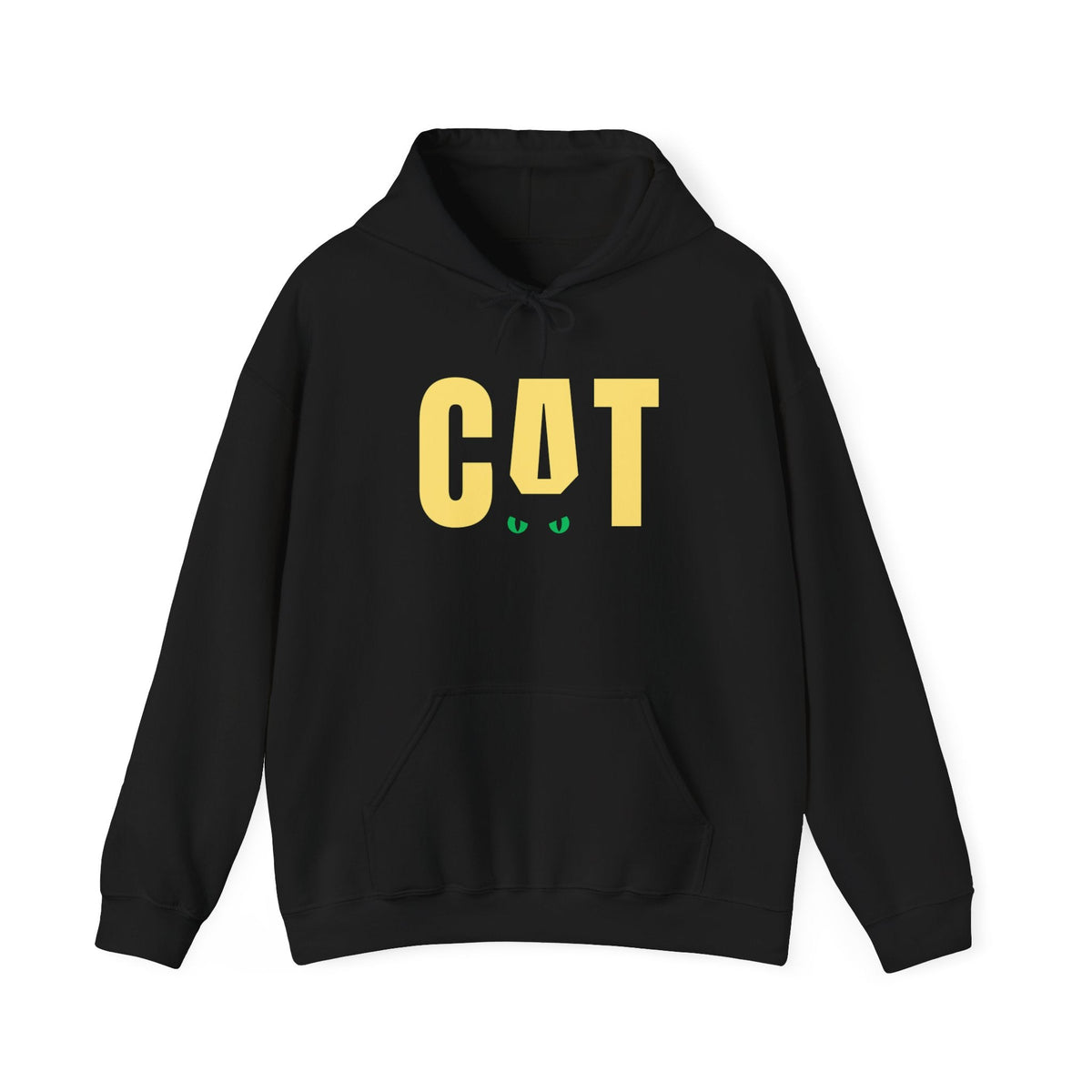 CAT Hoodie | Funny Black Cat Hoodie | Minimalist Cat Lover Pullover | Unisex Sweatshirt - SJM Print Store