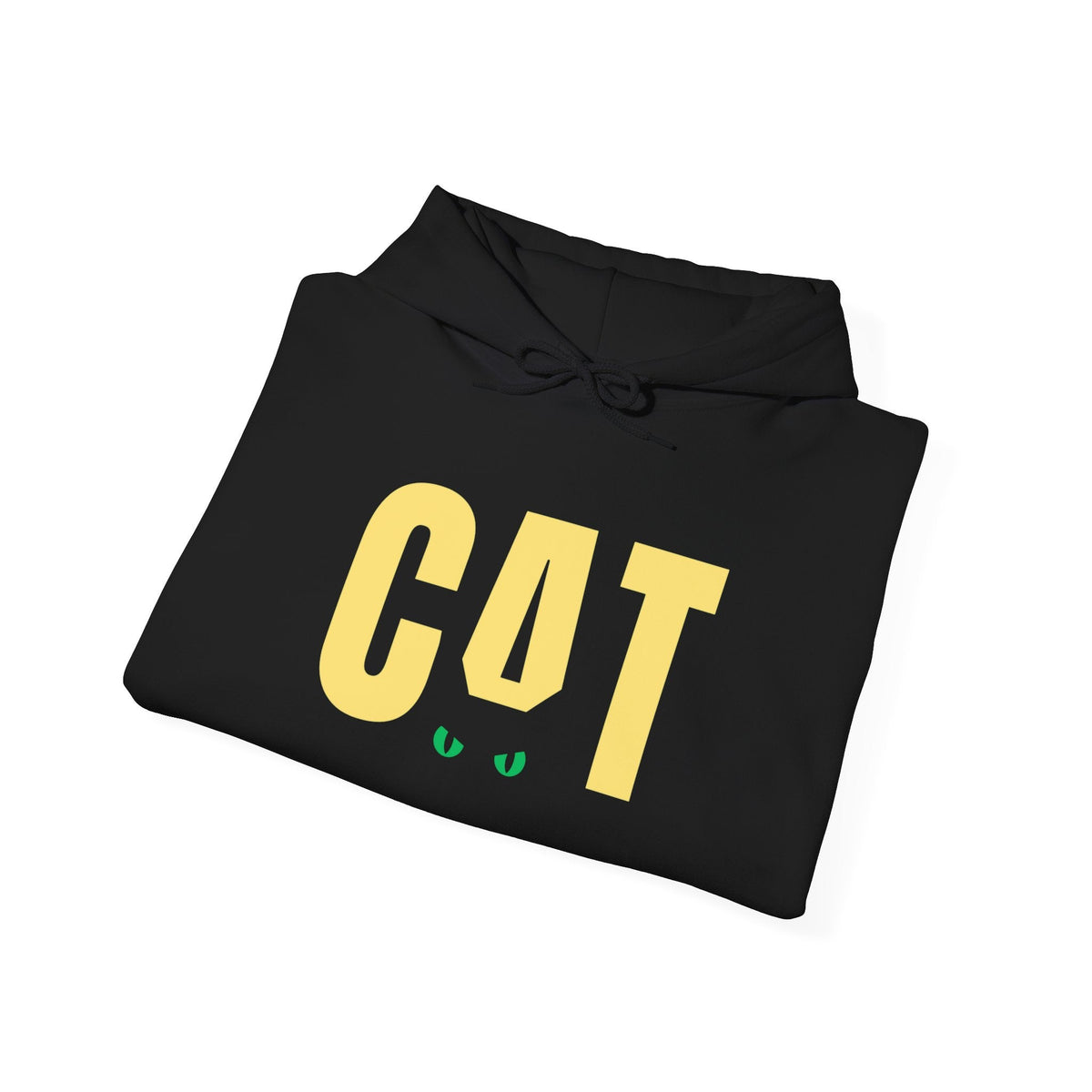 CAT Hoodie | Funny Black Cat Hoodie | Minimalist Cat Lover Pullover | Unisex Sweatshirt - SJM Print Store