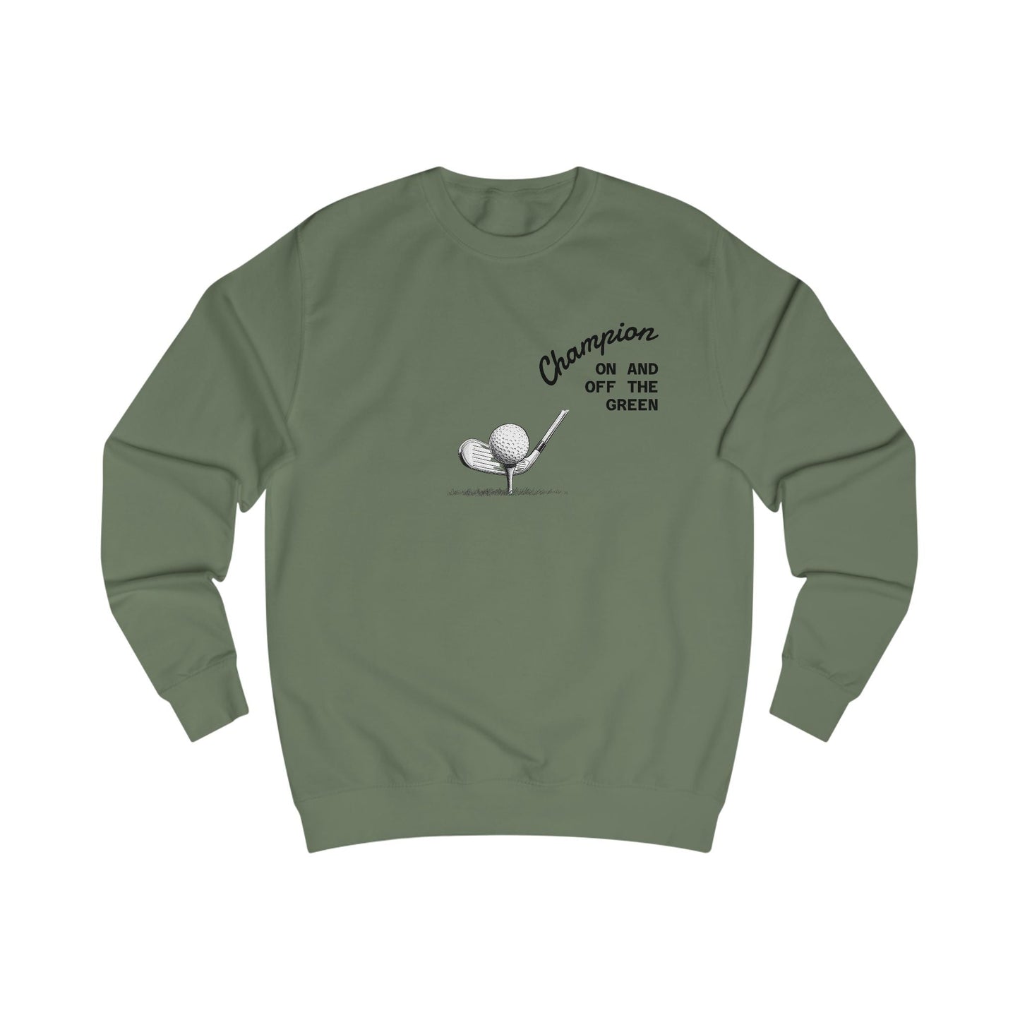 Champion Golf Sweatshirt, Unisex Gabber, Casual Outfit, Sports Gift, Golfers Apparel, Off the Green Clothing - SJM Print Store