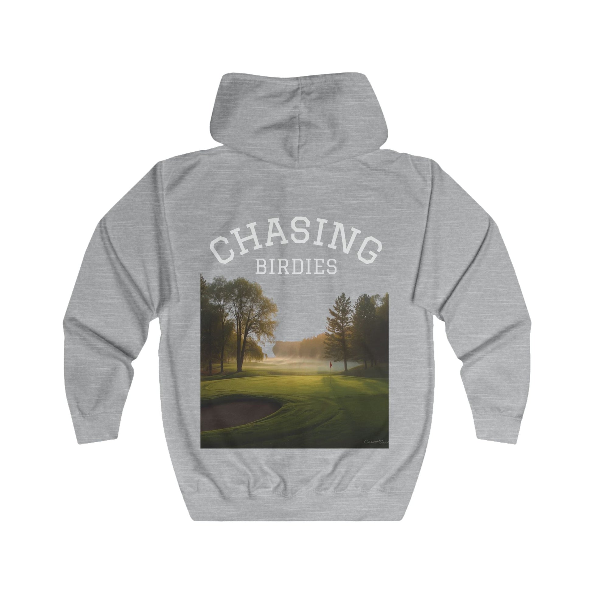 Chasing Birdies Tee Time Full - Zip Hoodie â€“ Double - Sided print - SJM Print Store