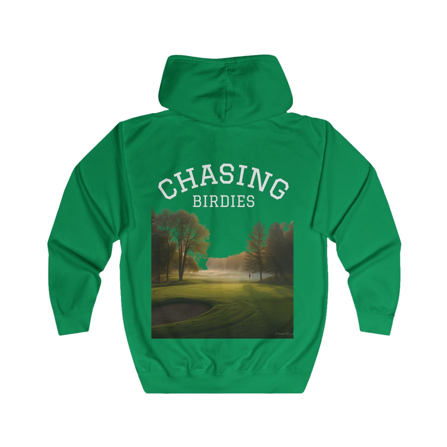 Chasing Birdies Tee Time Full - Zip Hoodie â€“ Double - Sided print - SJM Print Store