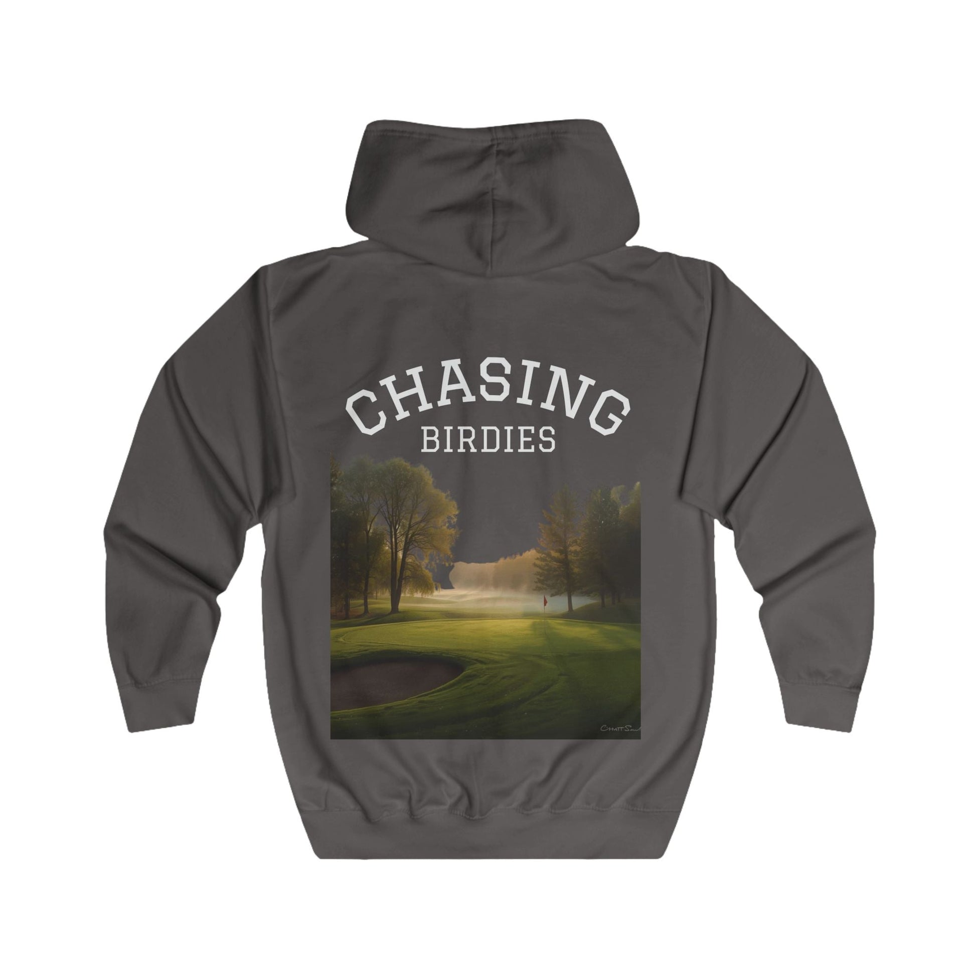 Chasing Birdies Tee Time Full - Zip Hoodie â€“ Double - Sided print - SJM Print Store