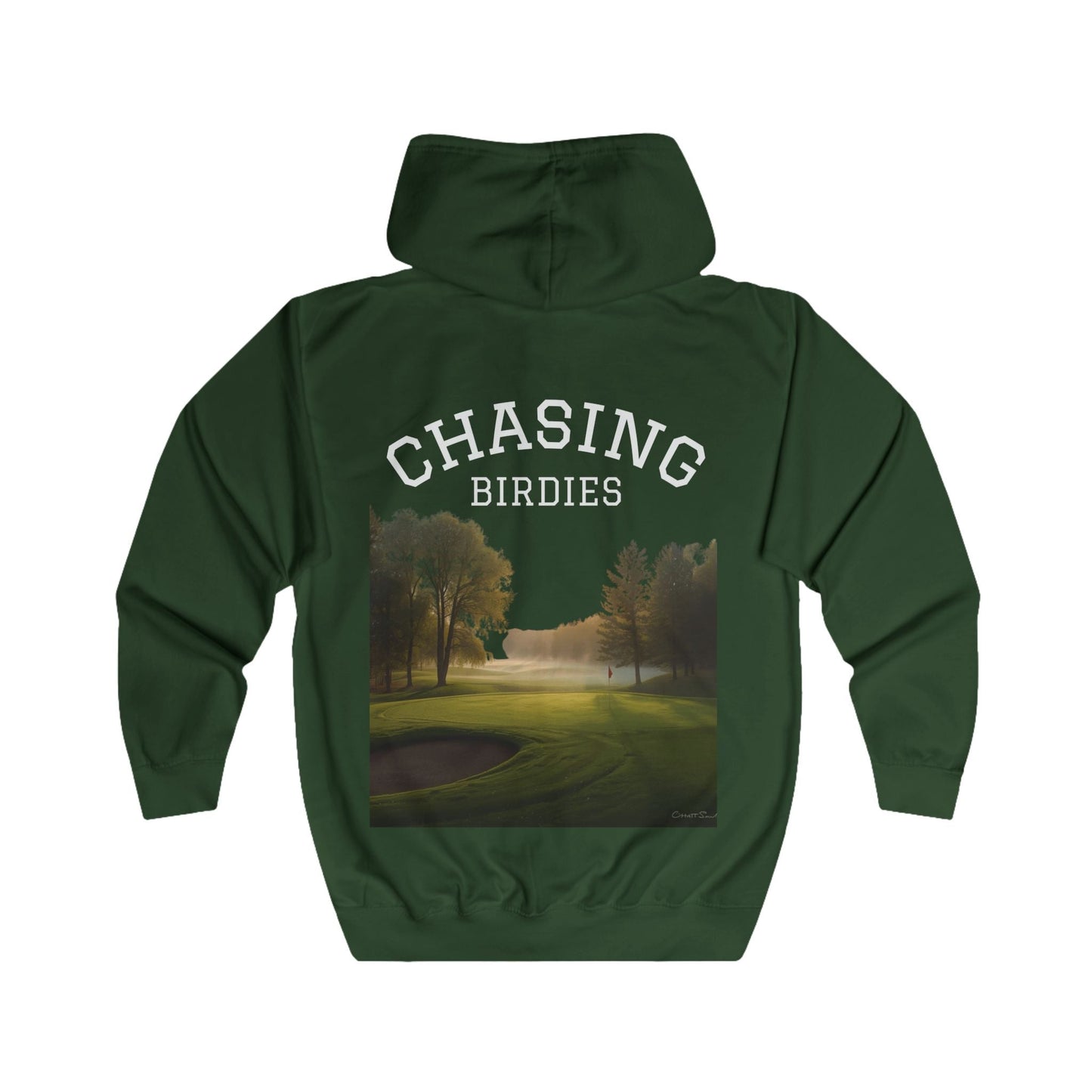 Chasing Birdies Tee Time Full - Zip Hoodie â€“ Double - Sided print - SJM Print Store