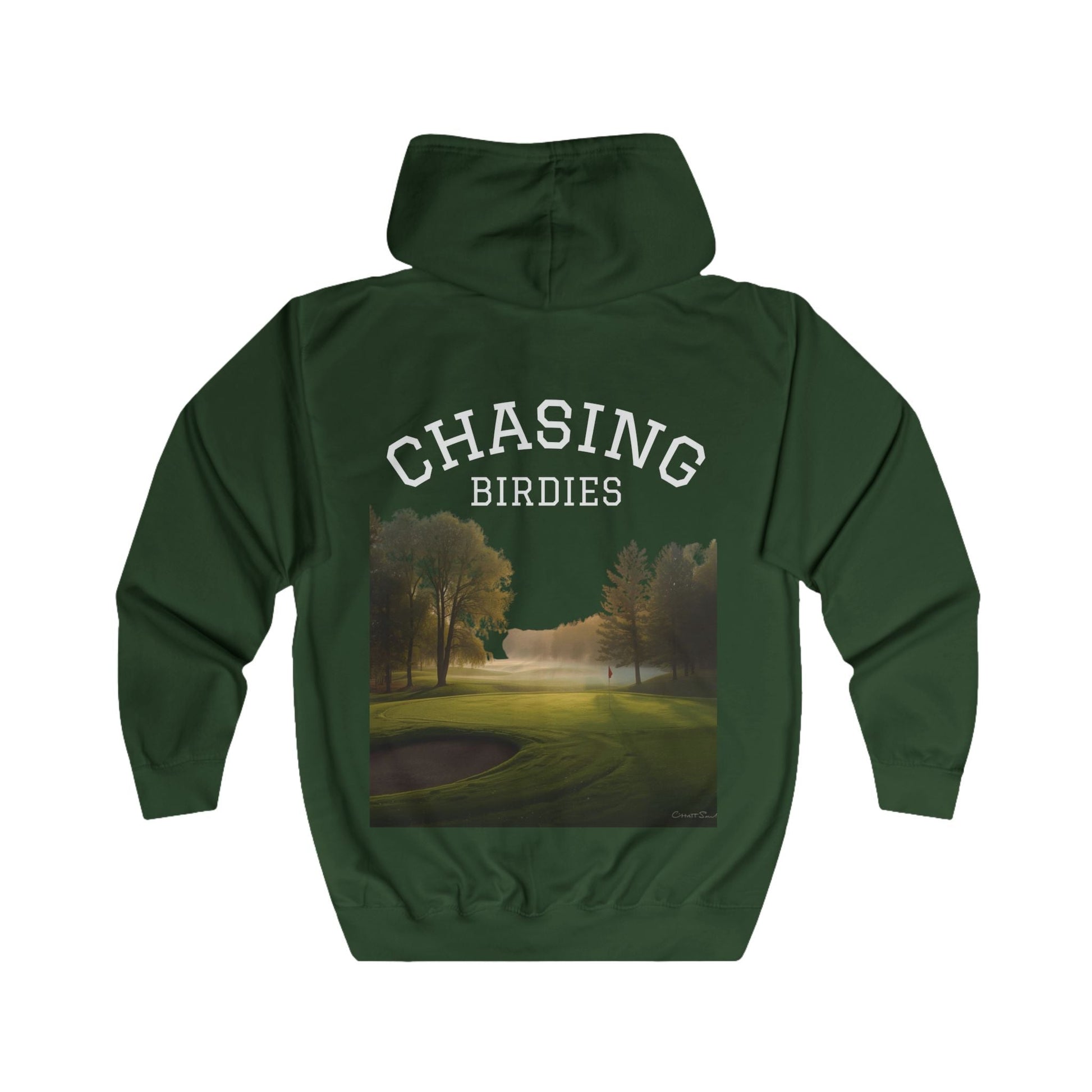Chasing Birdies Tee Time Full - Zip Hoodie â€“ Double - Sided print - SJM Print Store