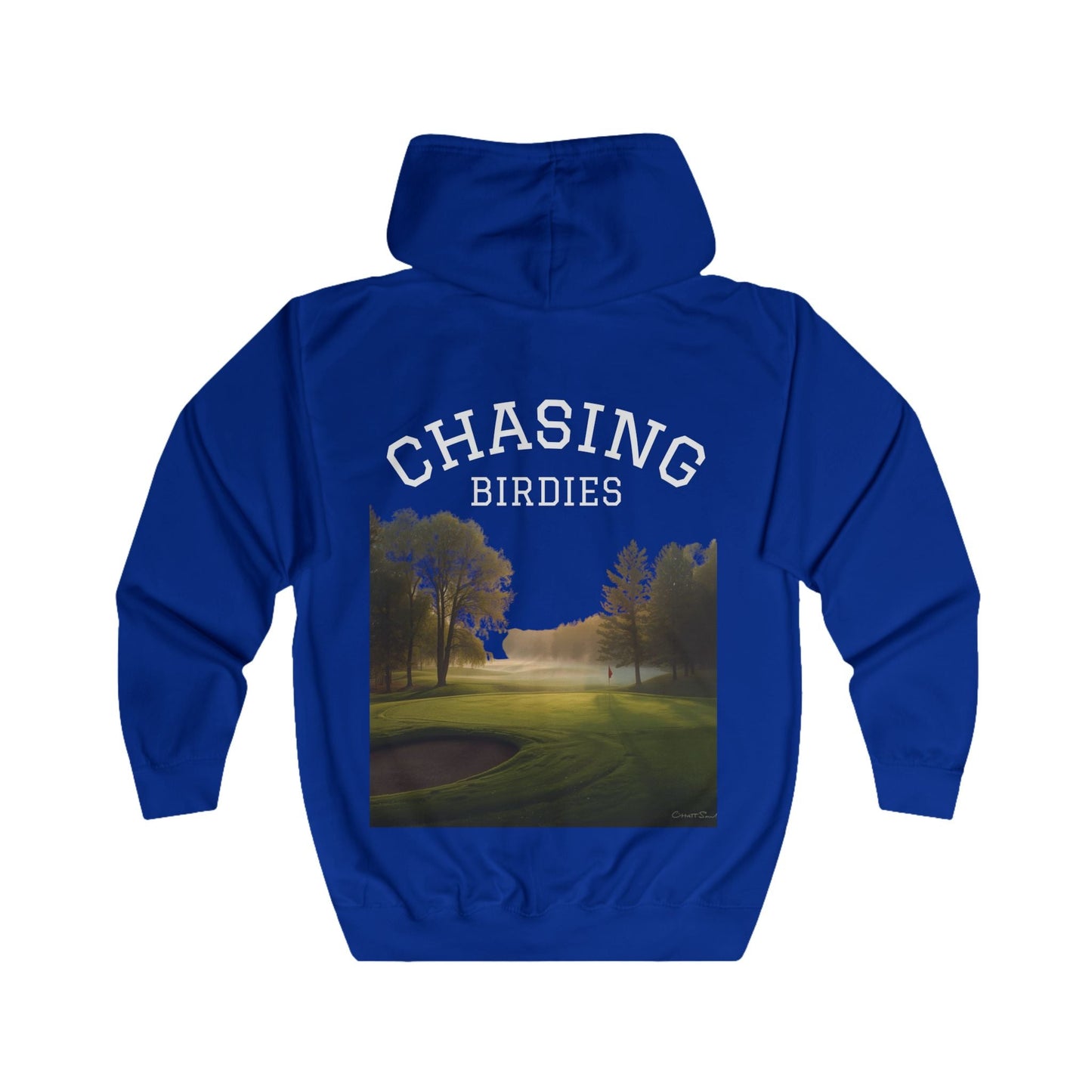 Chasing Birdies Tee Time Full - Zip Hoodie â€“ Double - Sided print - SJM Print Store