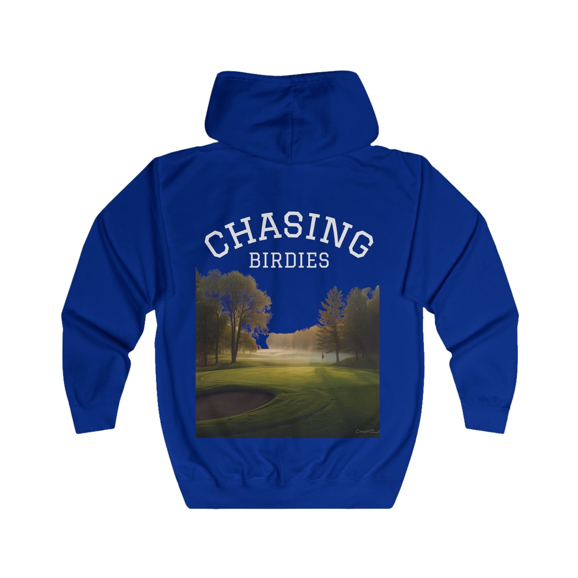 Chasing Birdies Tee Time Full - Zip Hoodie â€“ Double - Sided print - SJM Print Store