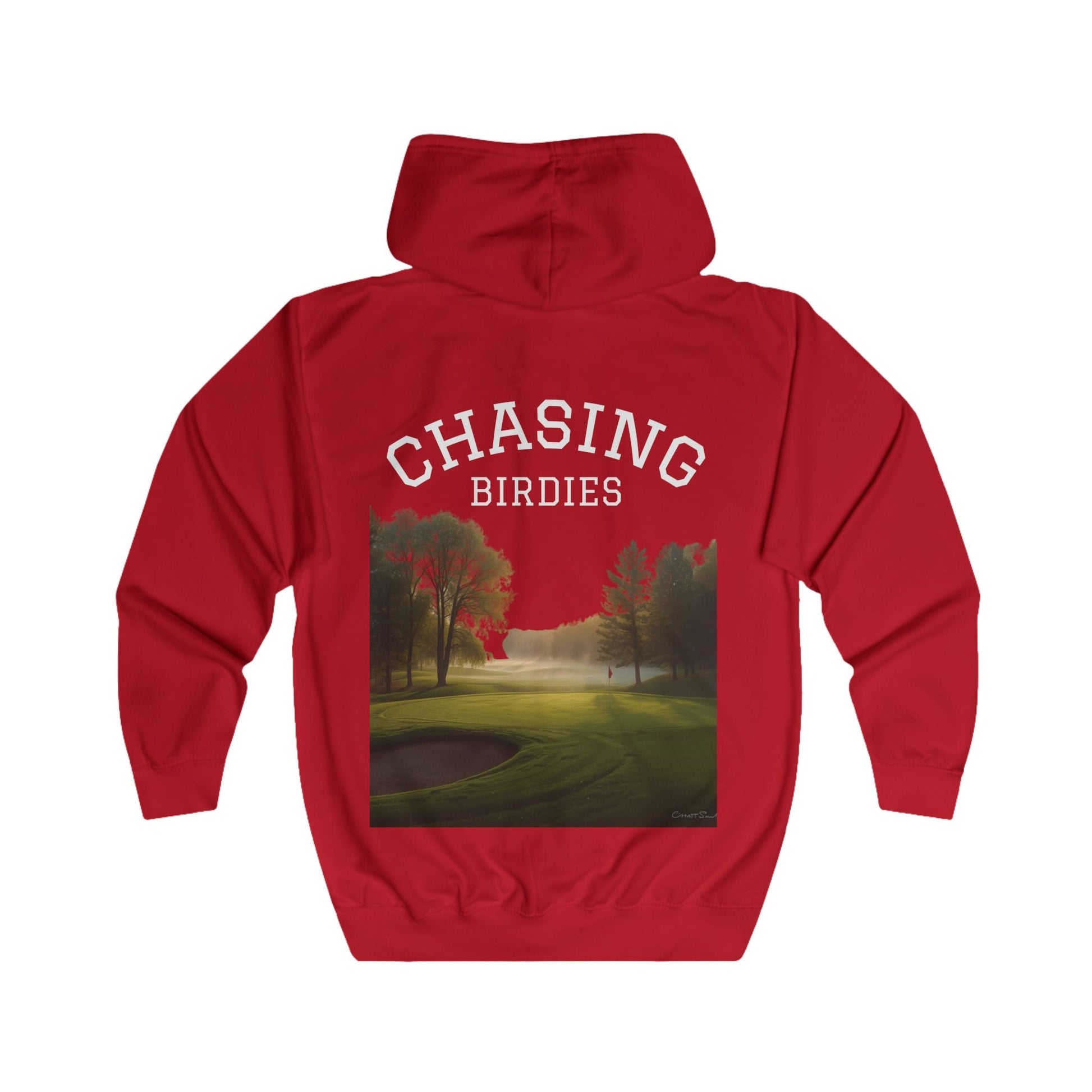 Chasing Birdies Tee Time Full - Zip Hoodie â€“ Double - Sided print - SJM Print Store