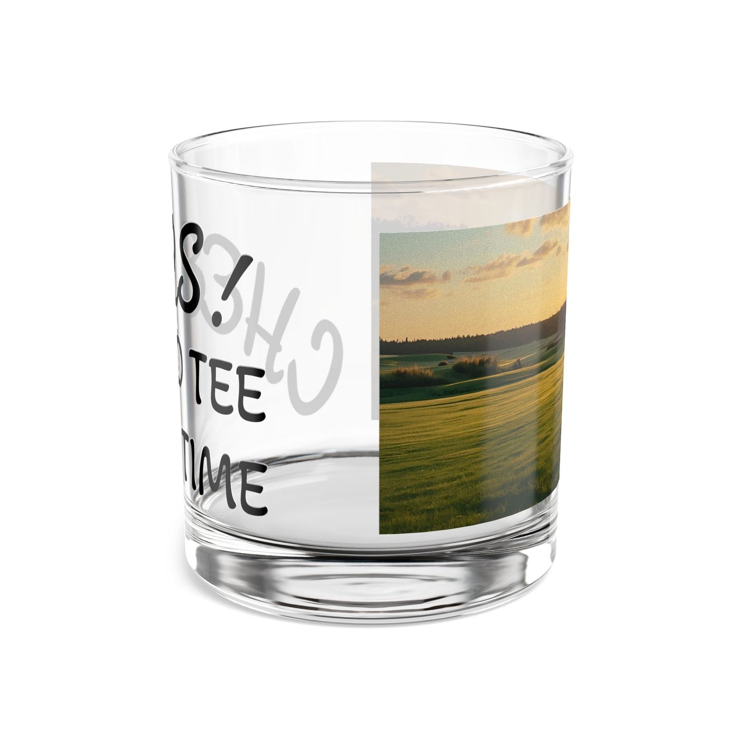 Cheers to Tee Time Rocks Glass - Ideal Gift for Golf Lovers, Birthday/Christmas Present, Home Bar Decor, Unique Drinking Glass, Celebration Accessory - SJM Print Store