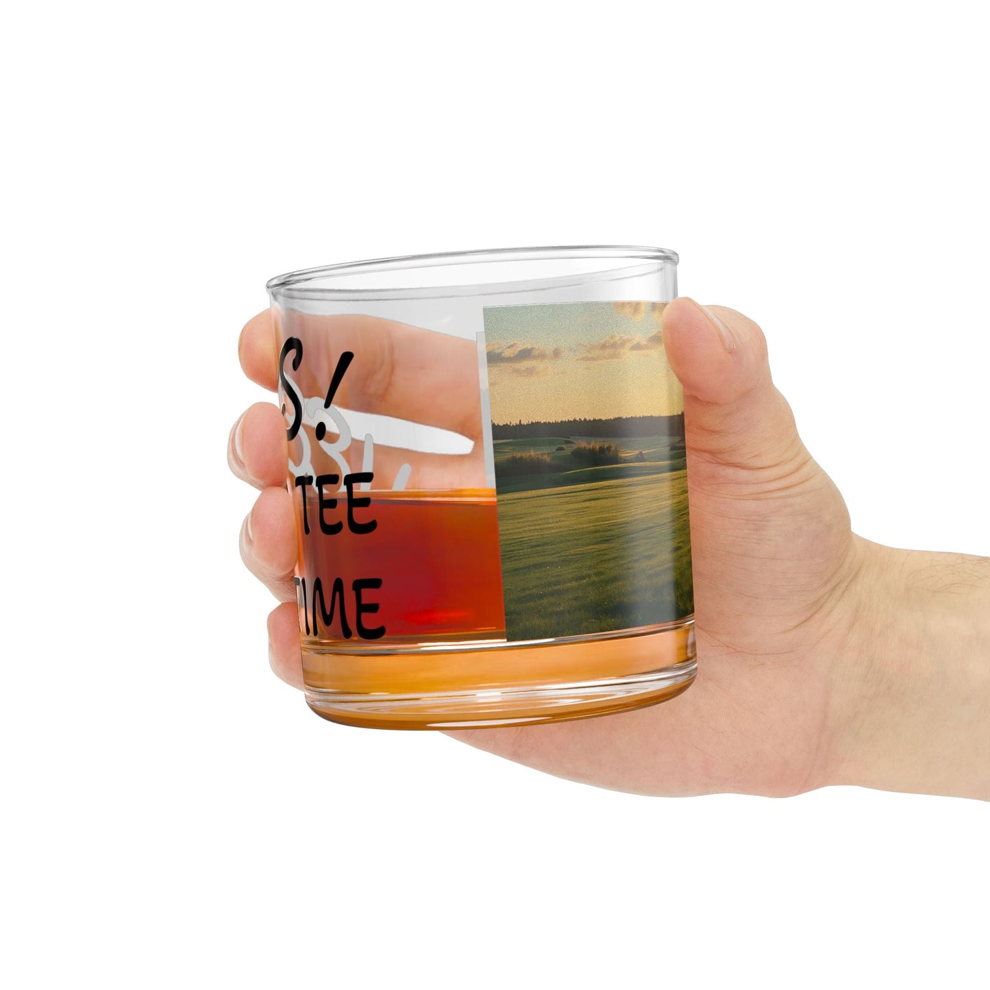 Cheers to Tee Time Rocks Glass - Ideal Gift for Golf Lovers, Birthday/Christmas Present, Home Bar Decor, Unique Drinking Glass, Celebration Accessory - SJM Print Store