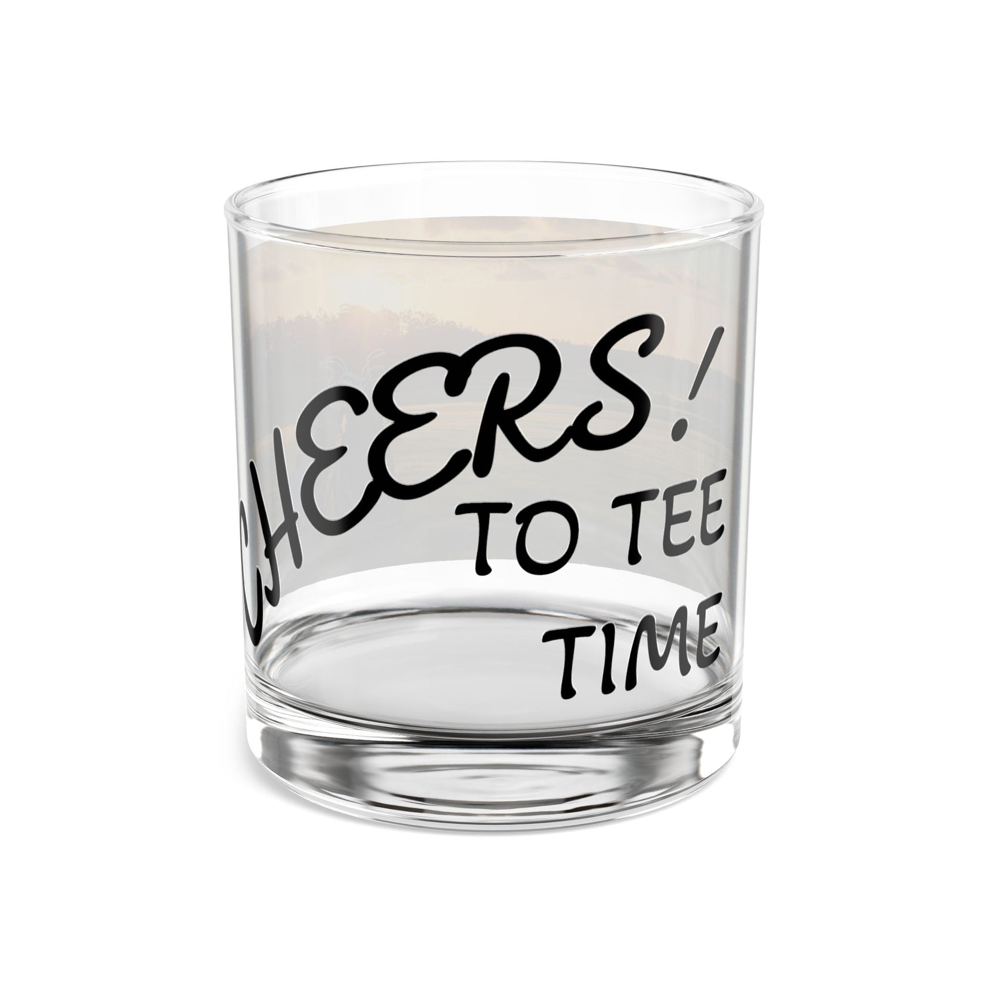 Cheers to Tee Time Rocks Glass - Ideal Gift for Golf Lovers, Birthday/Christmas Present, Home Bar Decor, Unique Drinking Glass, Celebration Accessory - SJM Print Store