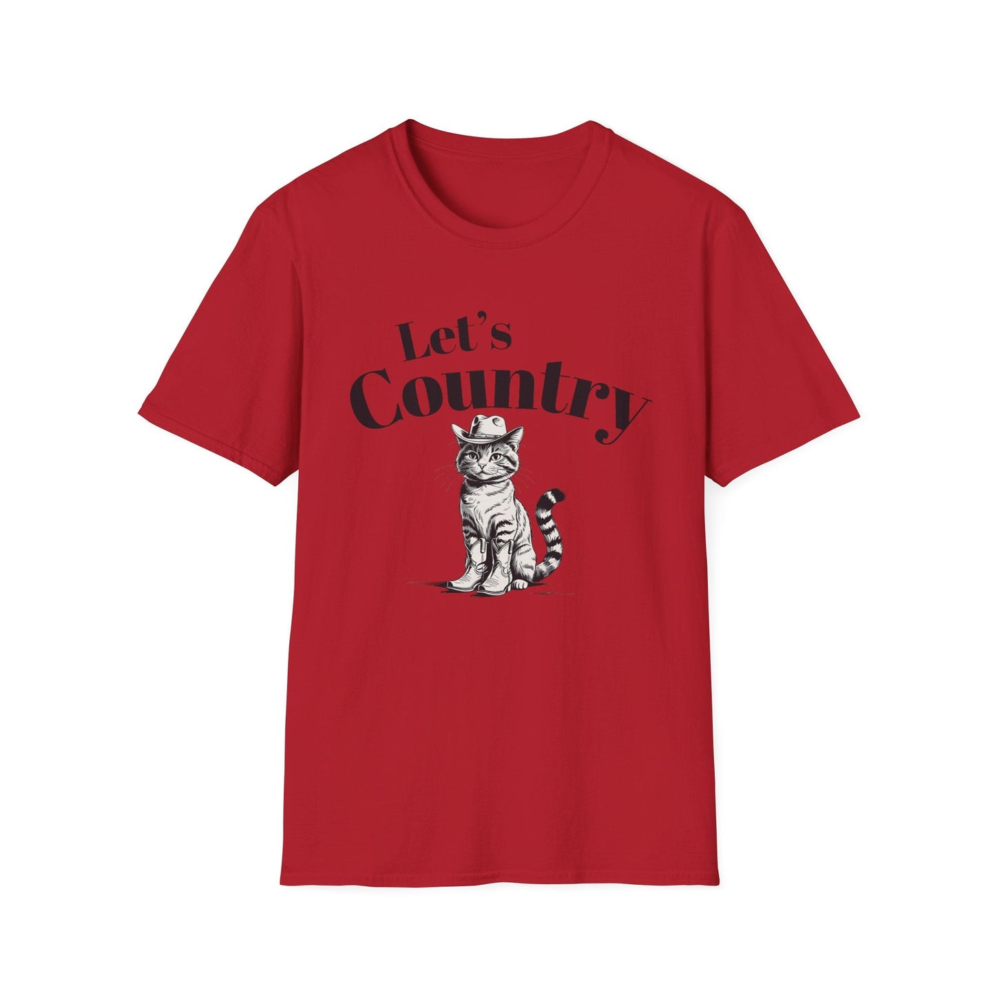 Country Cat Unisex T-Shirt, Cute Pet Lover Gift, Casual Wear, Country Vibe Tee, Birthday, Gift for Cat Lovers - SJM Print Store