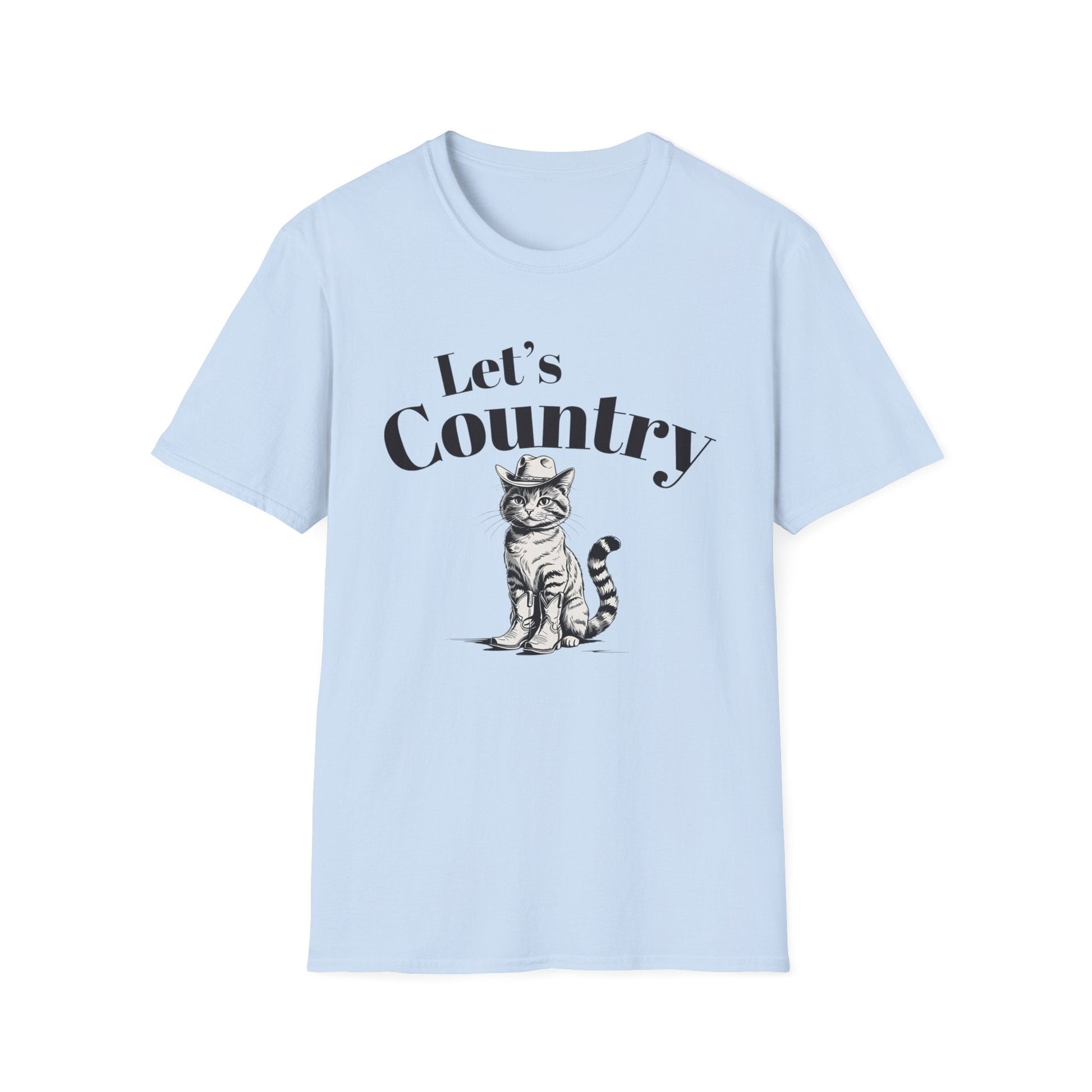 Country Cat Unisex T-Shirt, Cute Pet Lover Gift, Casual Wear, Country Vibe Tee, Birthday, Gift for Cat Lovers - SJM Print Store