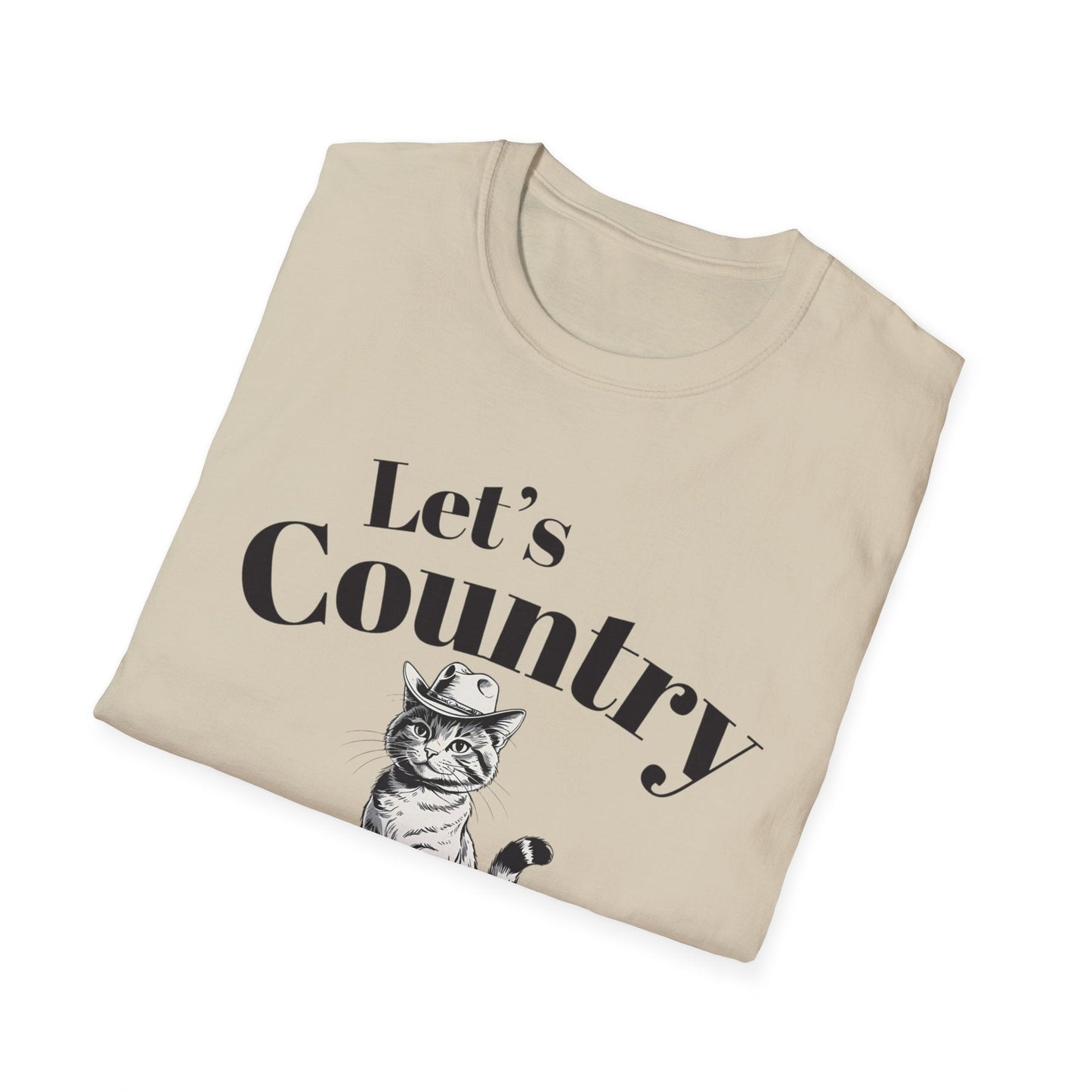 Country Cat Unisex T-Shirt, Cute Pet Lover Gift, Casual Wear, Country Vibe Tee, Birthday, Gift for Cat Lovers - SJM Print Store