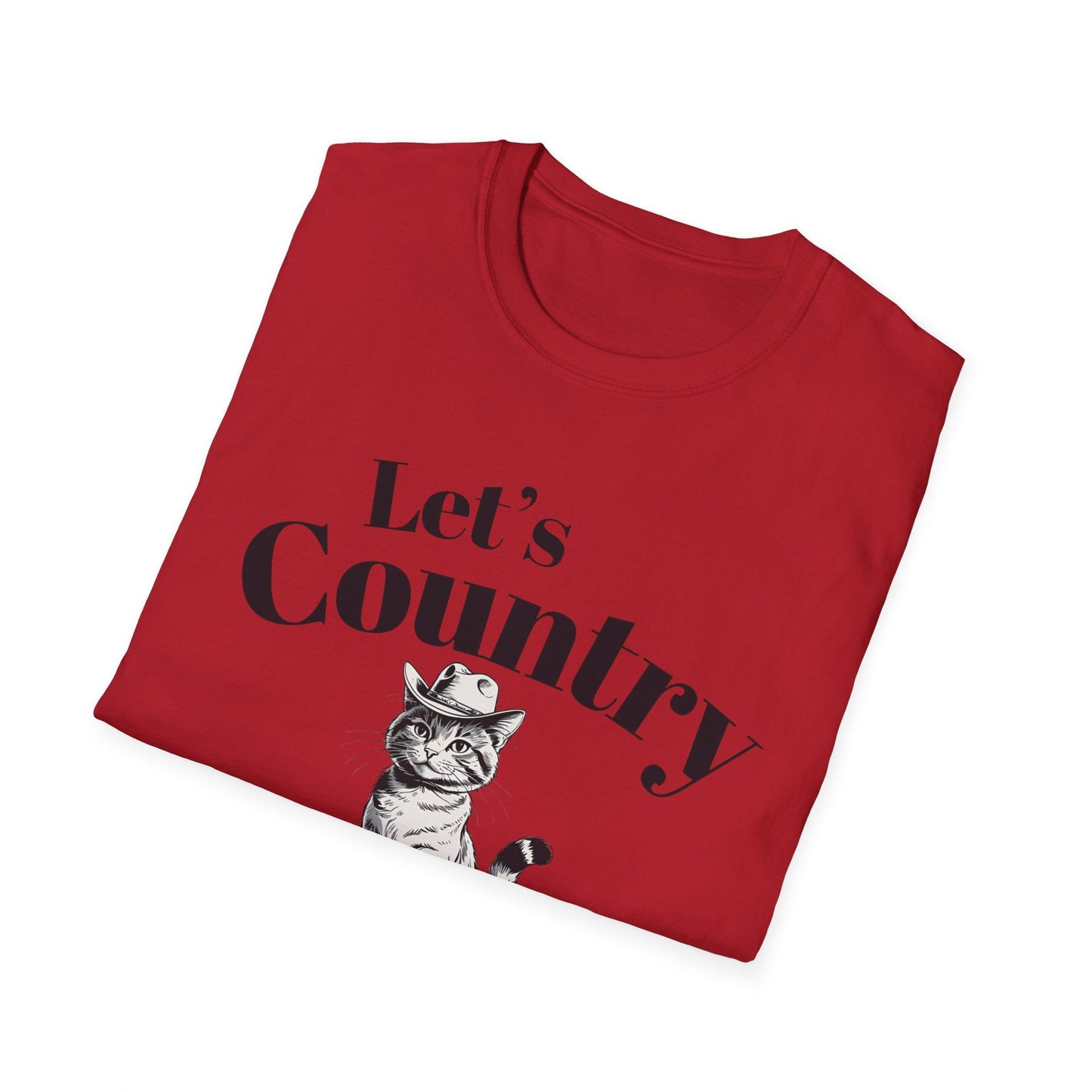 Country Cat Unisex T-Shirt, Cute Pet Lover Gift, Casual Wear, Country Vibe Tee, Birthday, Gift for Cat Lovers - SJM Print Store
