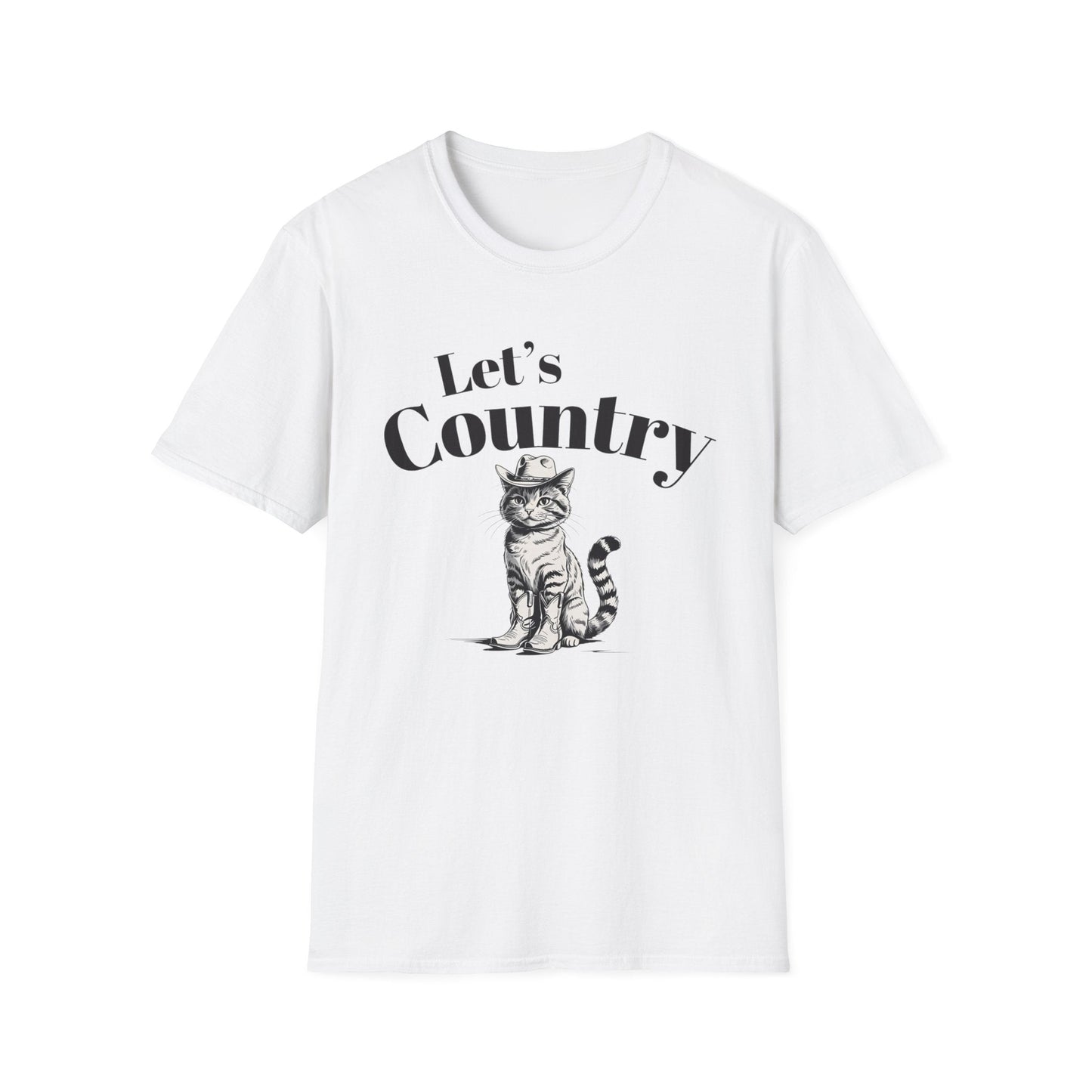 Country Cat Unisex T-Shirt, Cute Pet Lover Gift, Casual Wear, Country Vibe Tee, Birthday, Gift for Cat Lovers - SJM Print Store