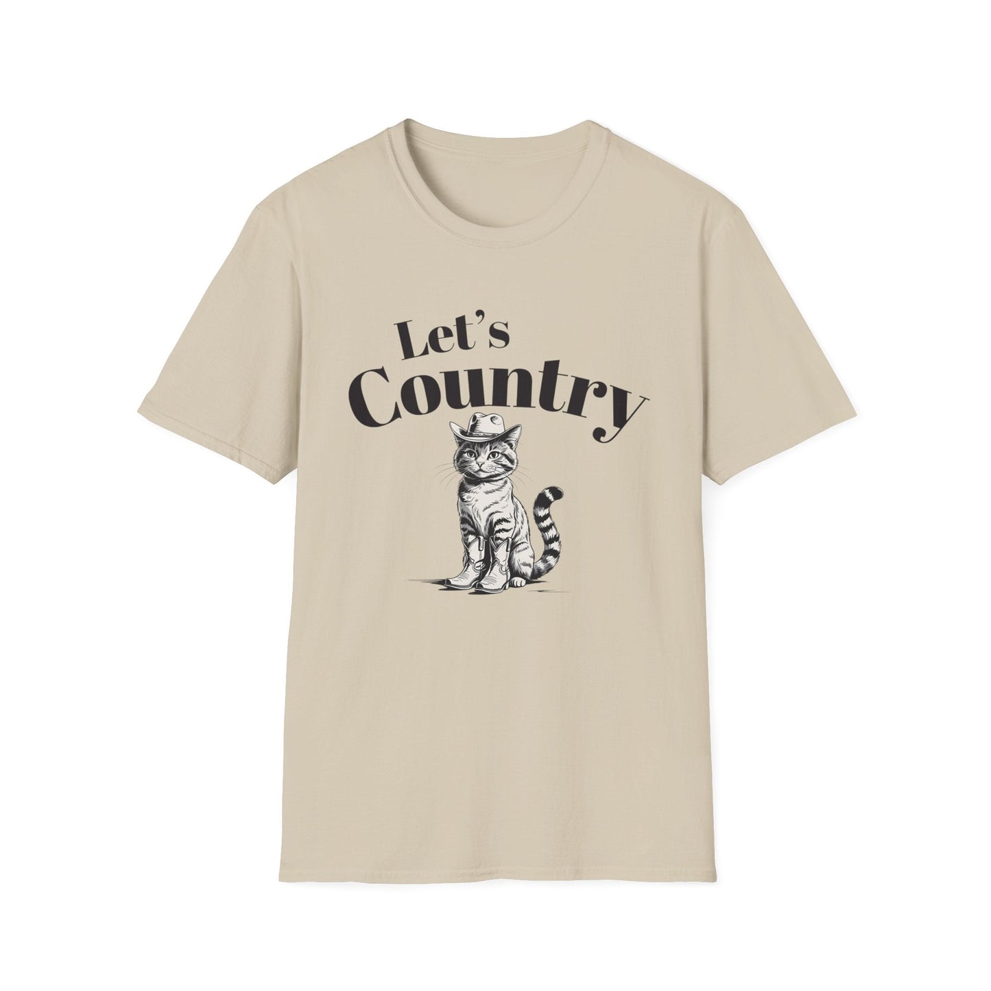 Country Cat Unisex T-Shirt, Cute Pet Lover Gift, Casual Wear, Country Vibe Tee, Birthday, Gift for Cat Lovers - SJM Print Store