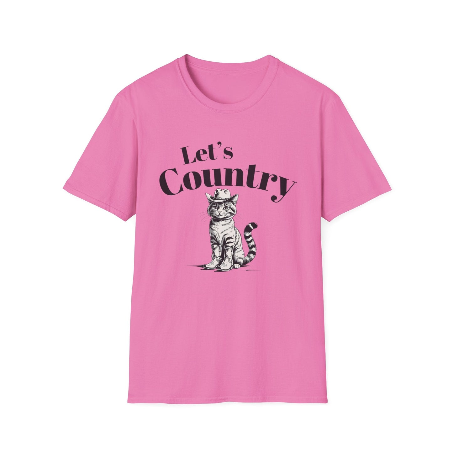 Country Cat Unisex T-Shirt, Cute Pet Lover Gift, Casual Wear, Country Vibe Tee, Birthday, Gift for Cat Lovers - SJM Print Store