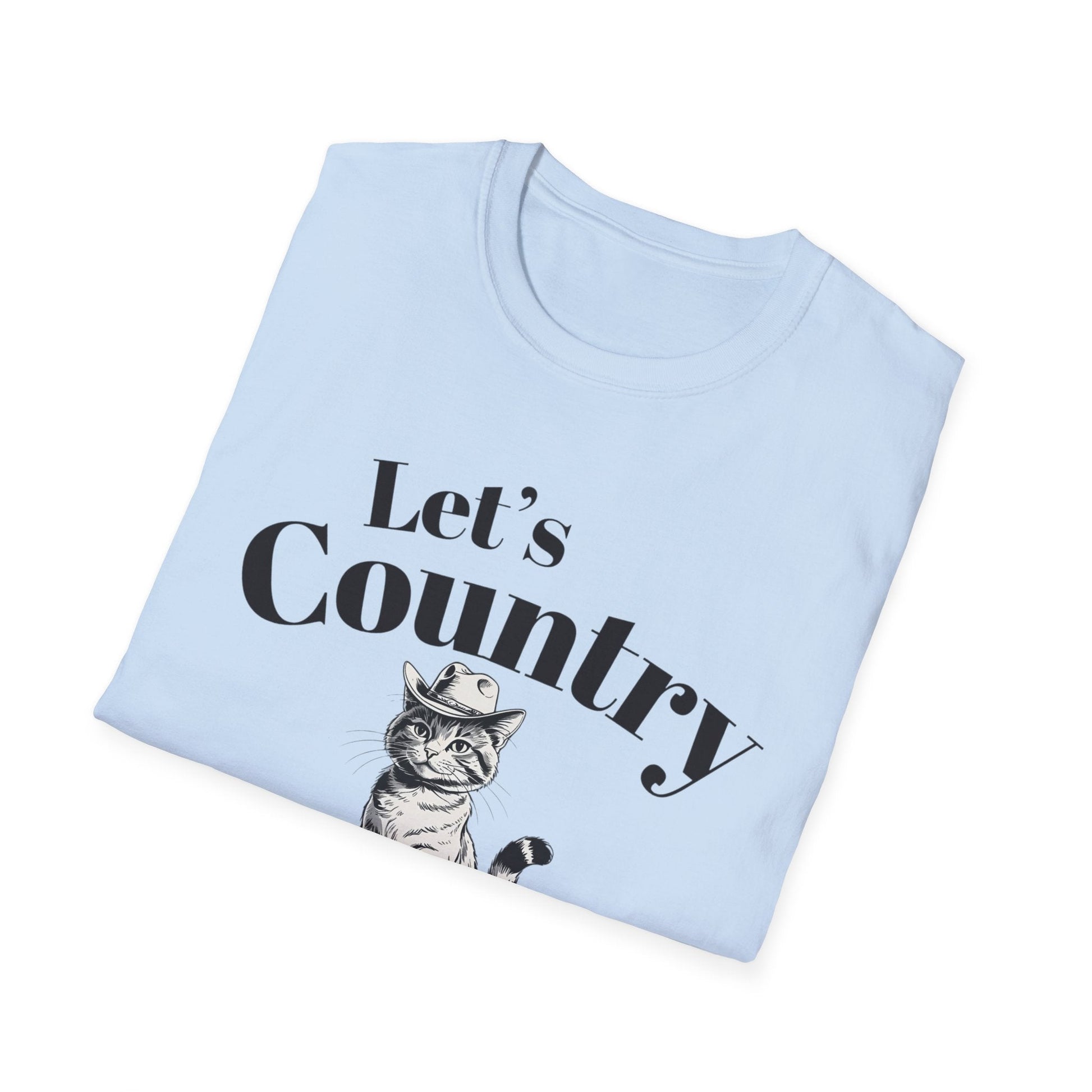 Country Cat Unisex T-Shirt, Cute Pet Lover Gift, Casual Wear, Country Vibe Tee, Birthday, Gift for Cat Lovers - SJM Print Store