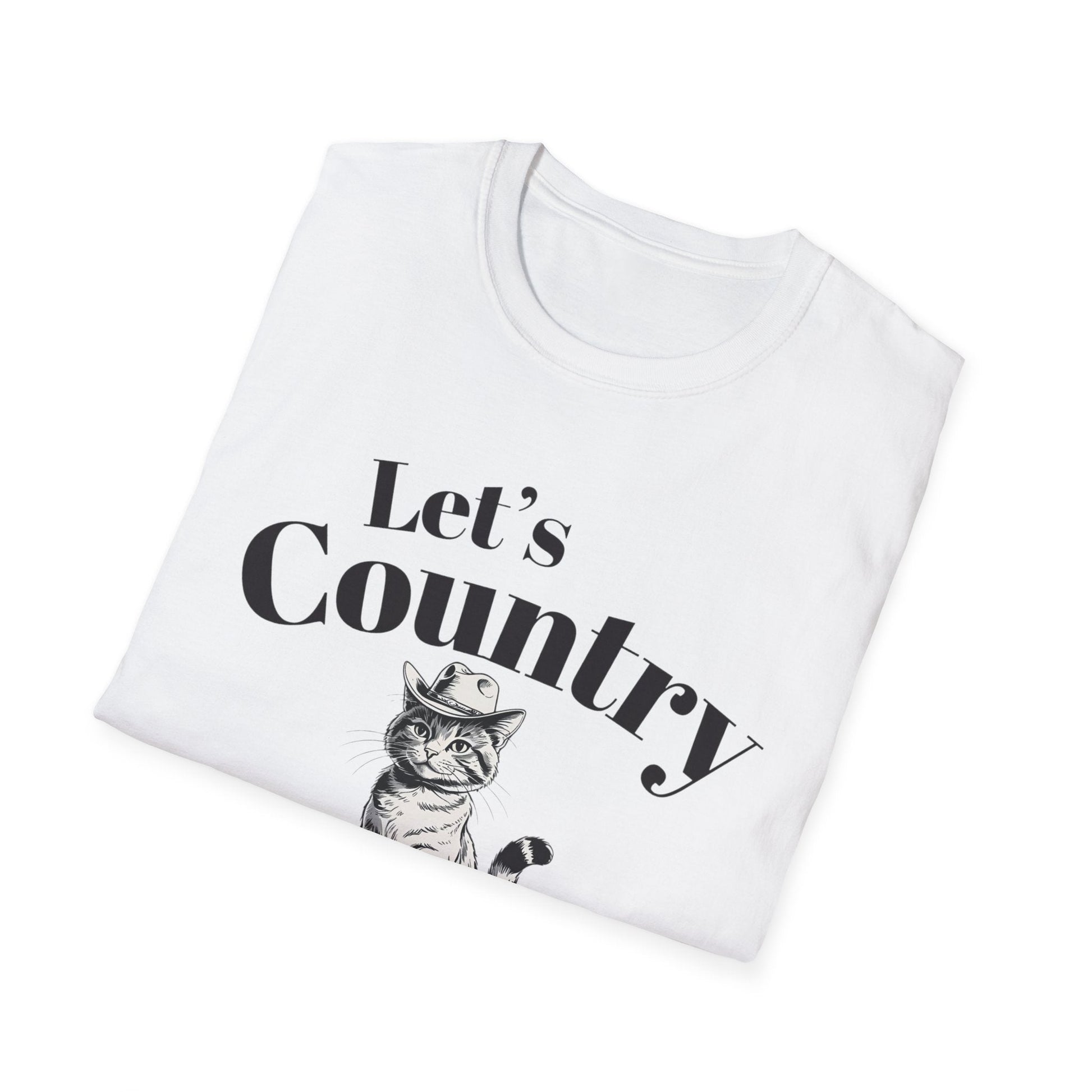 Country Cat Unisex T-Shirt, Cute Pet Lover Gift, Casual Wear, Country Vibe Tee, Birthday, Gift for Cat Lovers - SJM Print Store