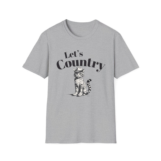 Country Cat Unisex T-Shirt, Cute Pet Lover Gift, Casual Wear, Country Vibe Tee, Birthday, Gift for Cat Lovers - SJM Print Store