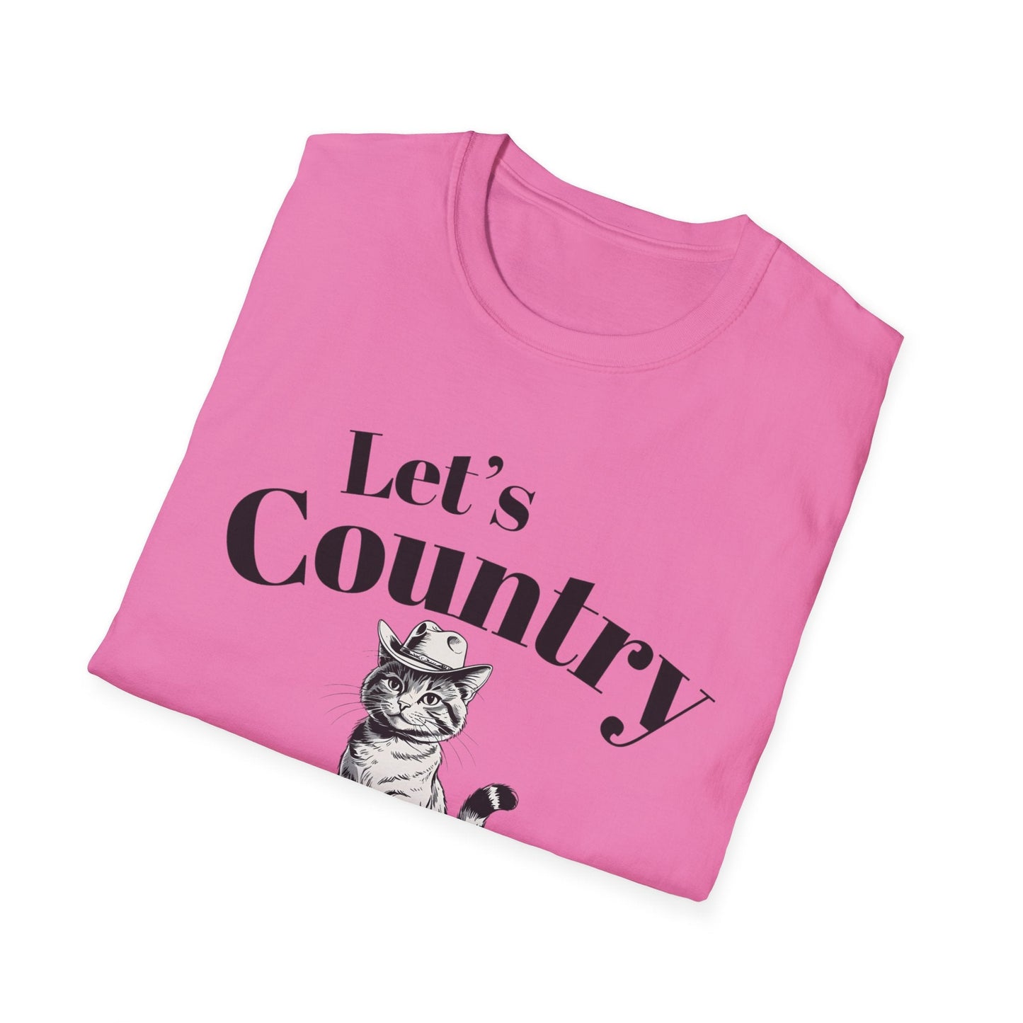 Country Cat Unisex T-Shirt, Cute Pet Lover Gift, Casual Wear, Country Vibe Tee, Birthday, Gift for Cat Lovers - SJM Print Store