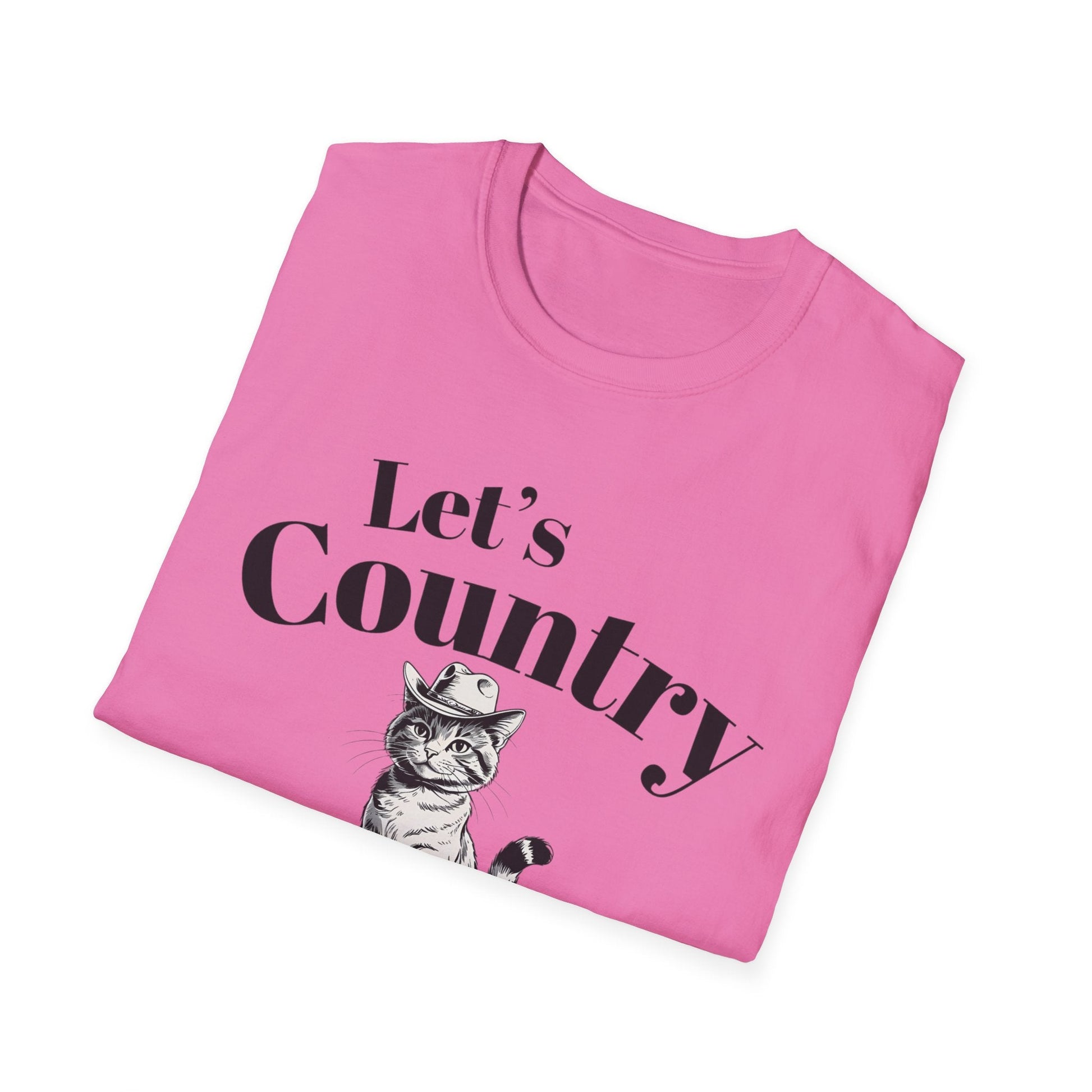 Country Cat Unisex T-Shirt, Cute Pet Lover Gift, Casual Wear, Country Vibe Tee, Birthday, Gift for Cat Lovers - SJM Print Store