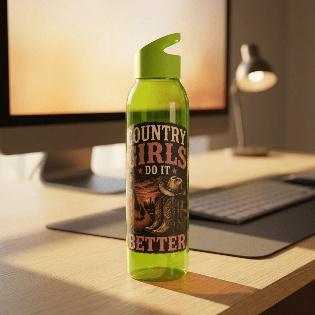 Country Girl Do It Better Water Bottle - SJM Print Store