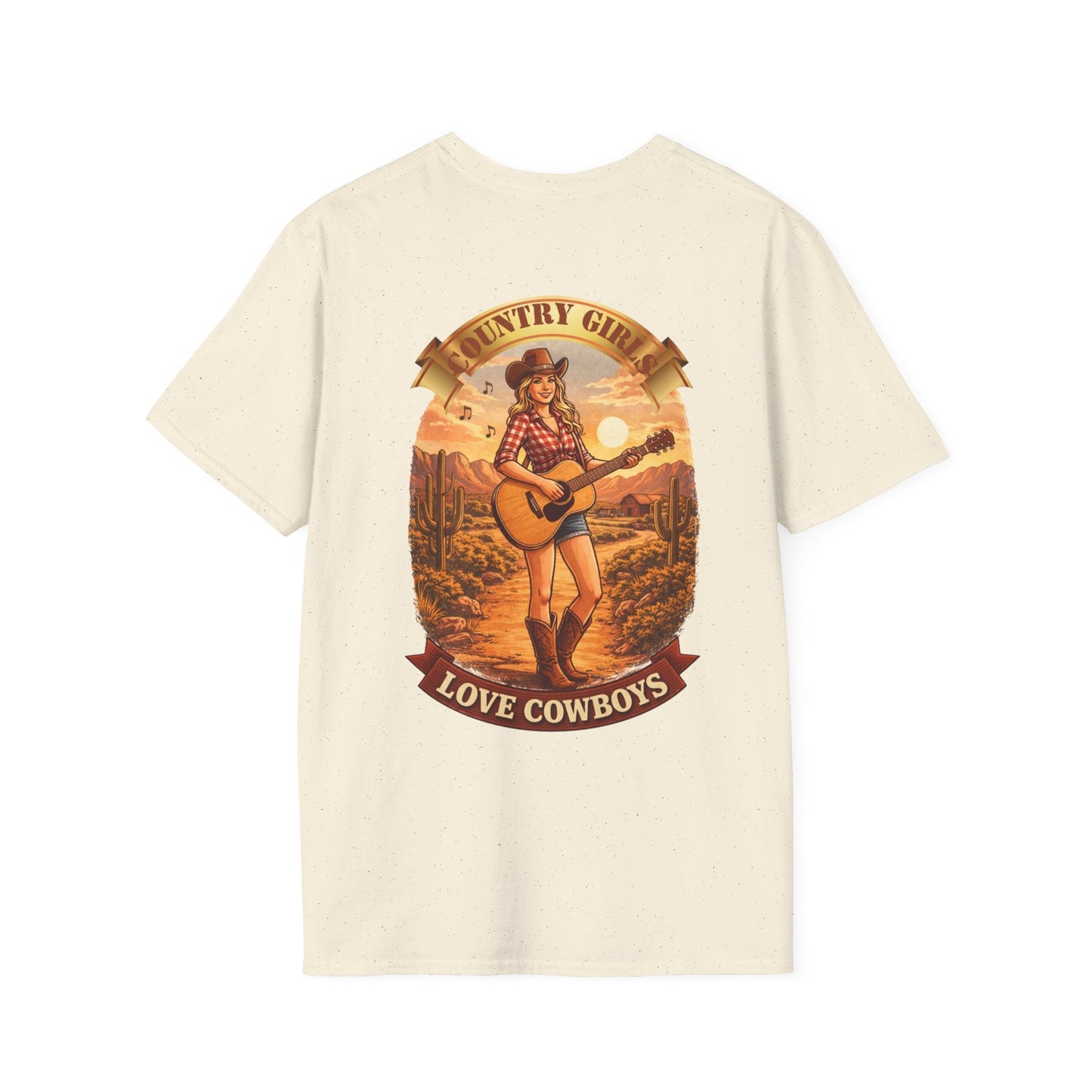 Country Girl Graphic T-Shirt Love Cowboys Vintage Western Tee - SJM Print Store