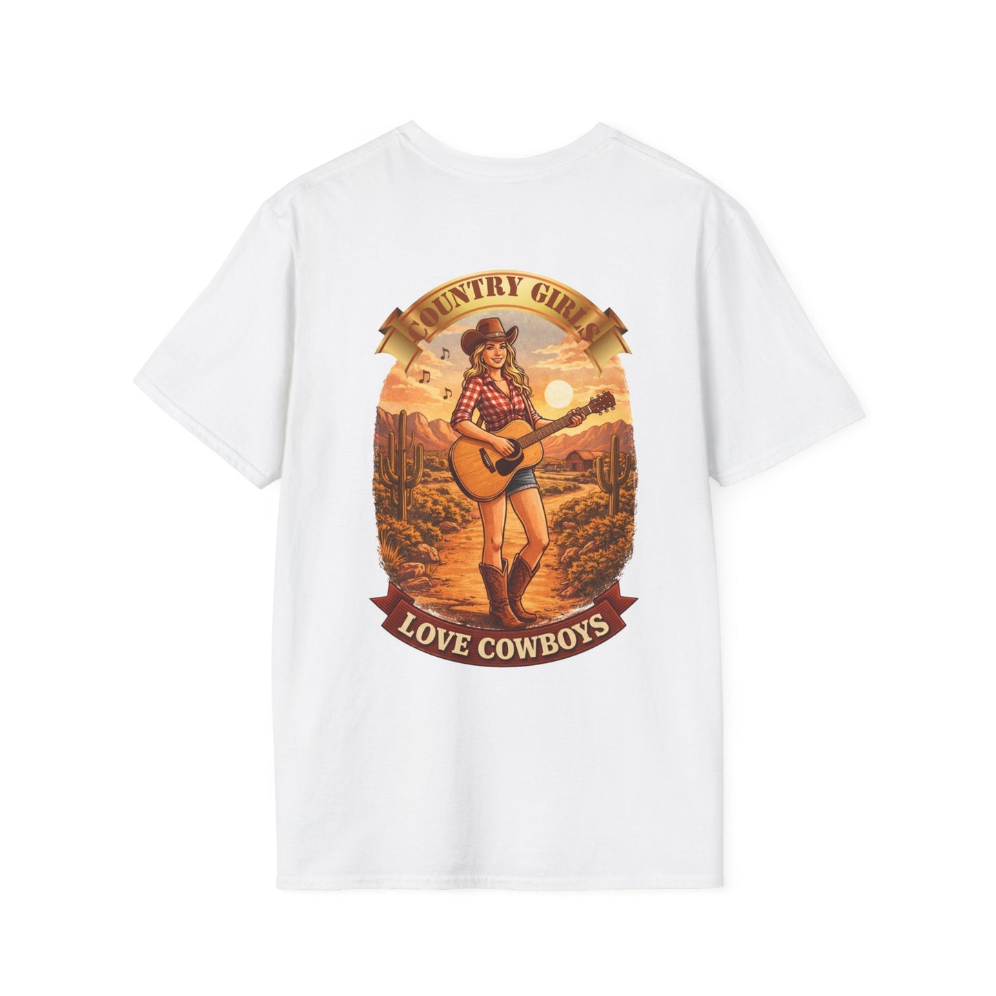 Country Girl Graphic T-Shirt Love Cowboys Vintage Western Tee - SJM Print Store