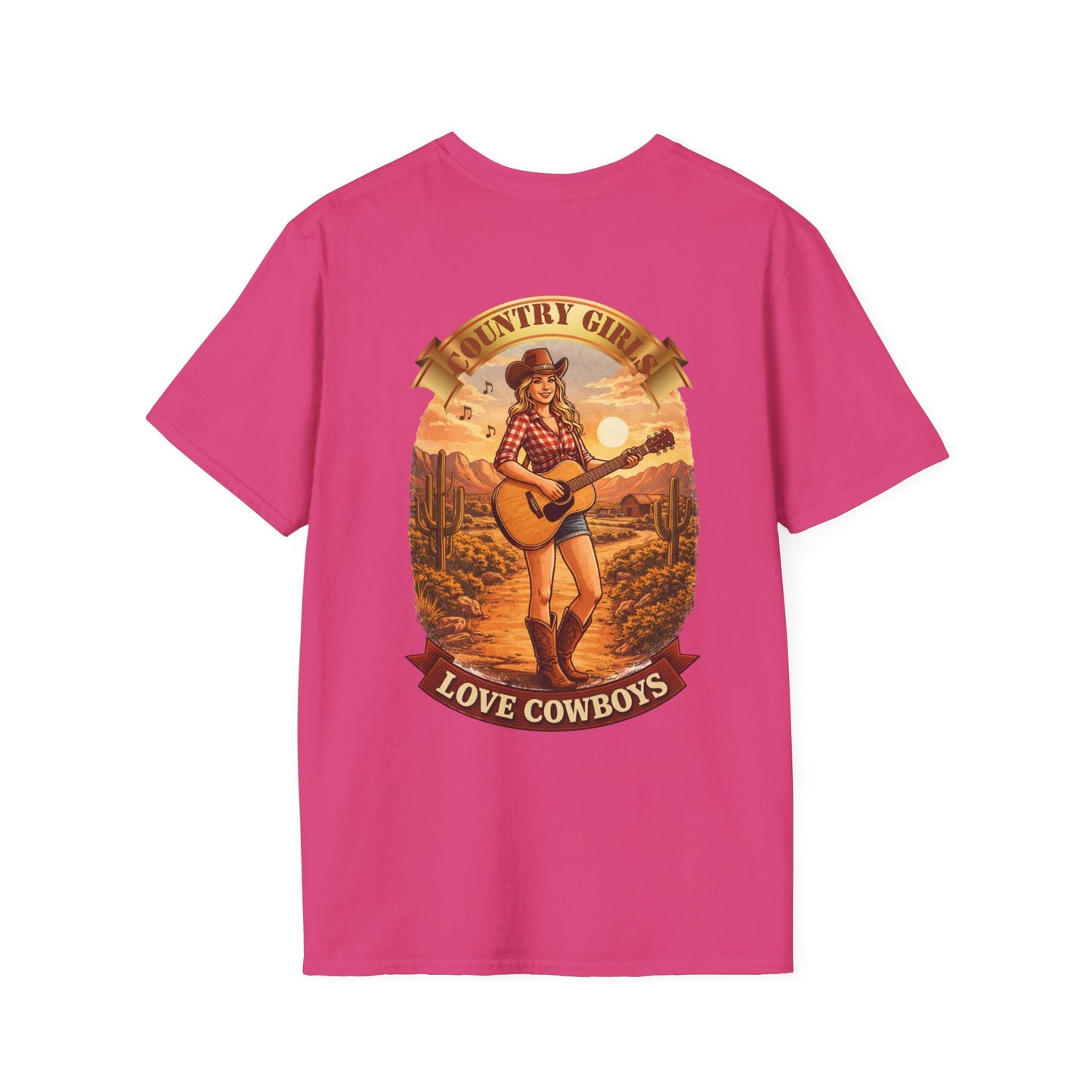 Country Girl Graphic T-Shirt Love Cowboys Vintage Western Tee - SJM Print Store