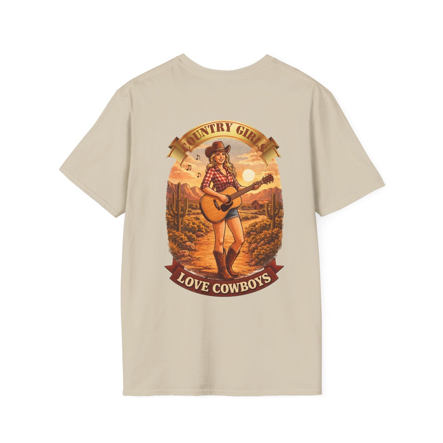 Country Girl Graphic T-Shirt Love Cowboys Vintage Western Tee - SJM Print Store