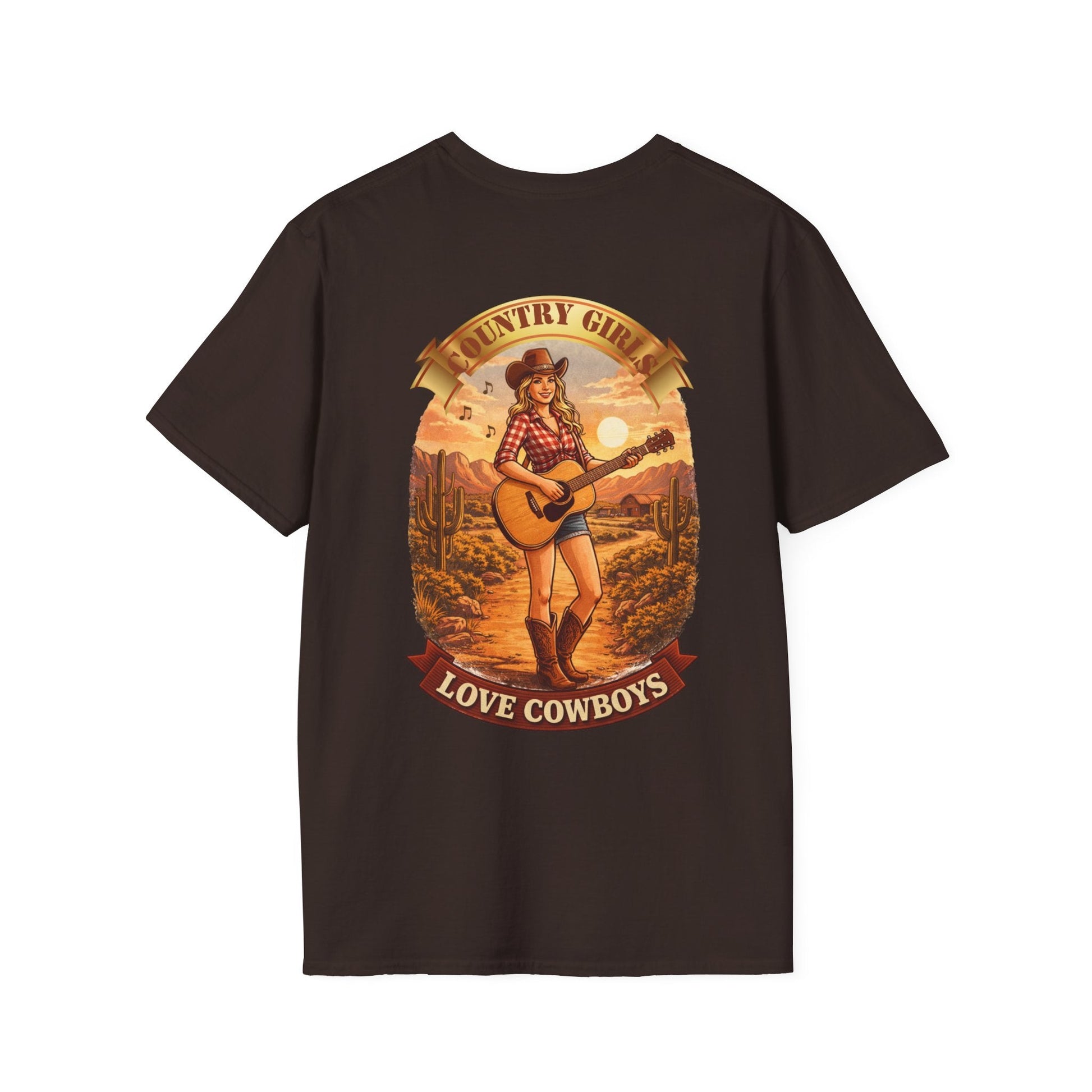 Country Girl Graphic T-Shirt Love Cowboys Vintage Western Tee - SJM Print Store