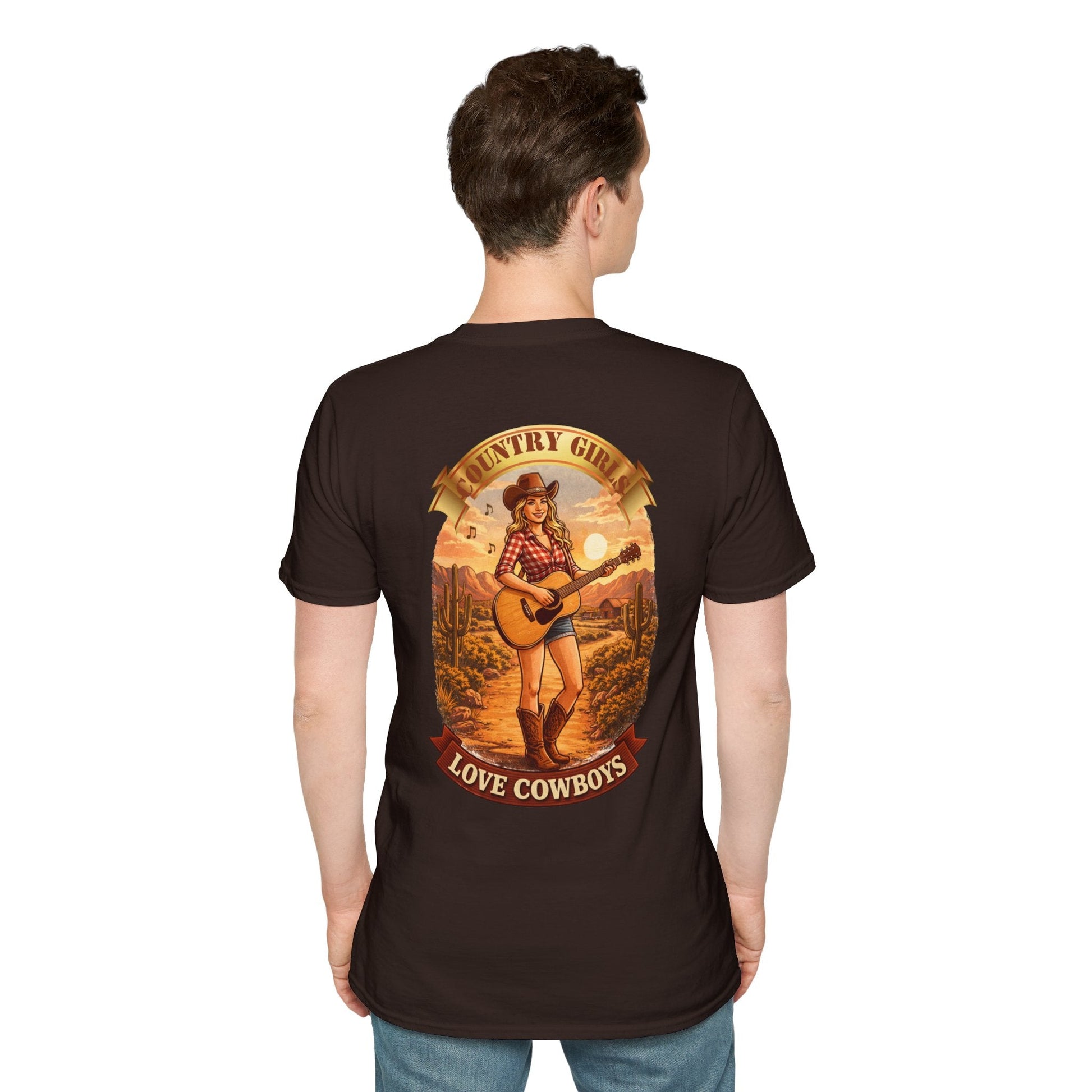 Country Girl Graphic T-Shirt Love Cowboys Vintage Western Tee - SJM Print Store