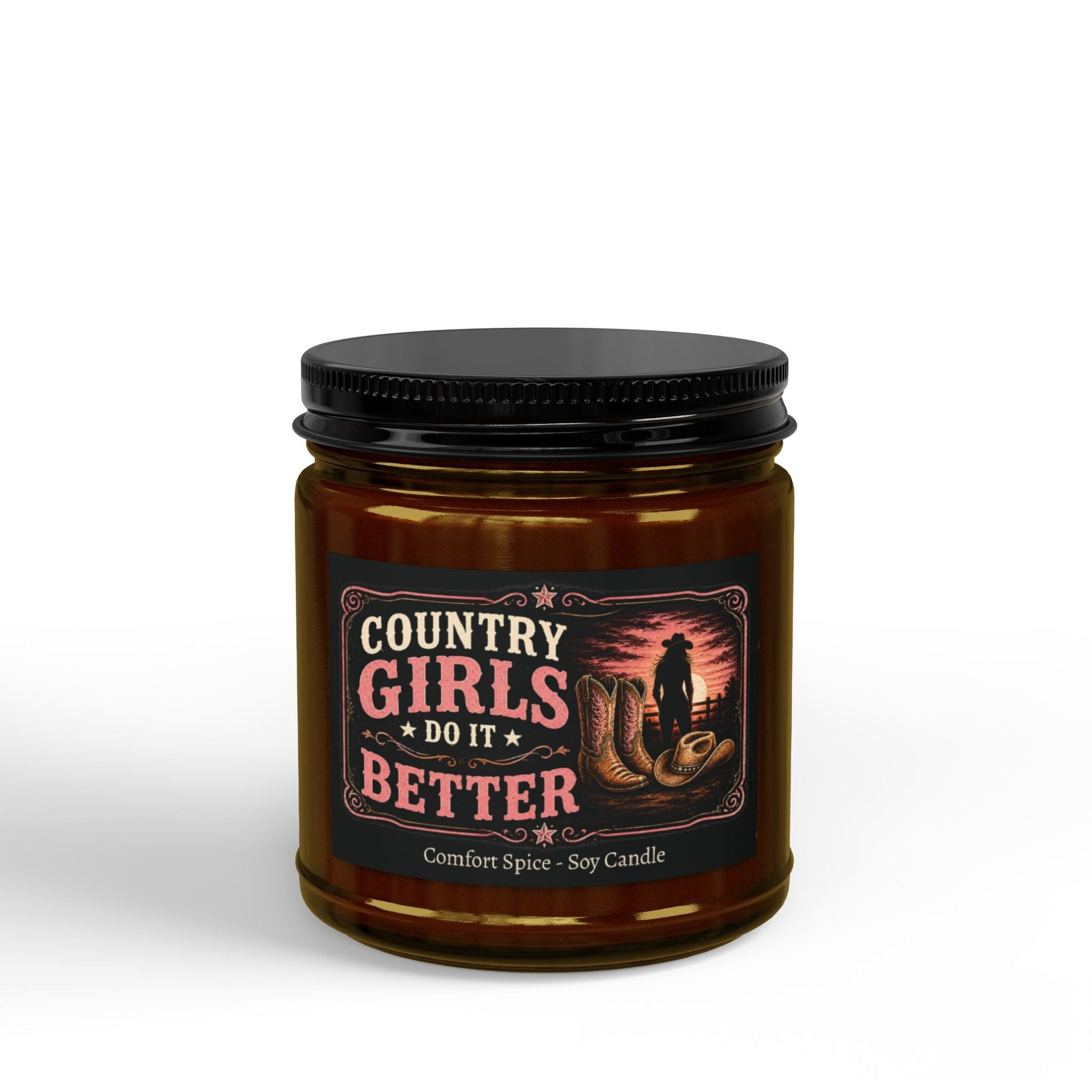 Country Girls Do It Better Comfort Spice Scented Jar Candle - SJM Print Store