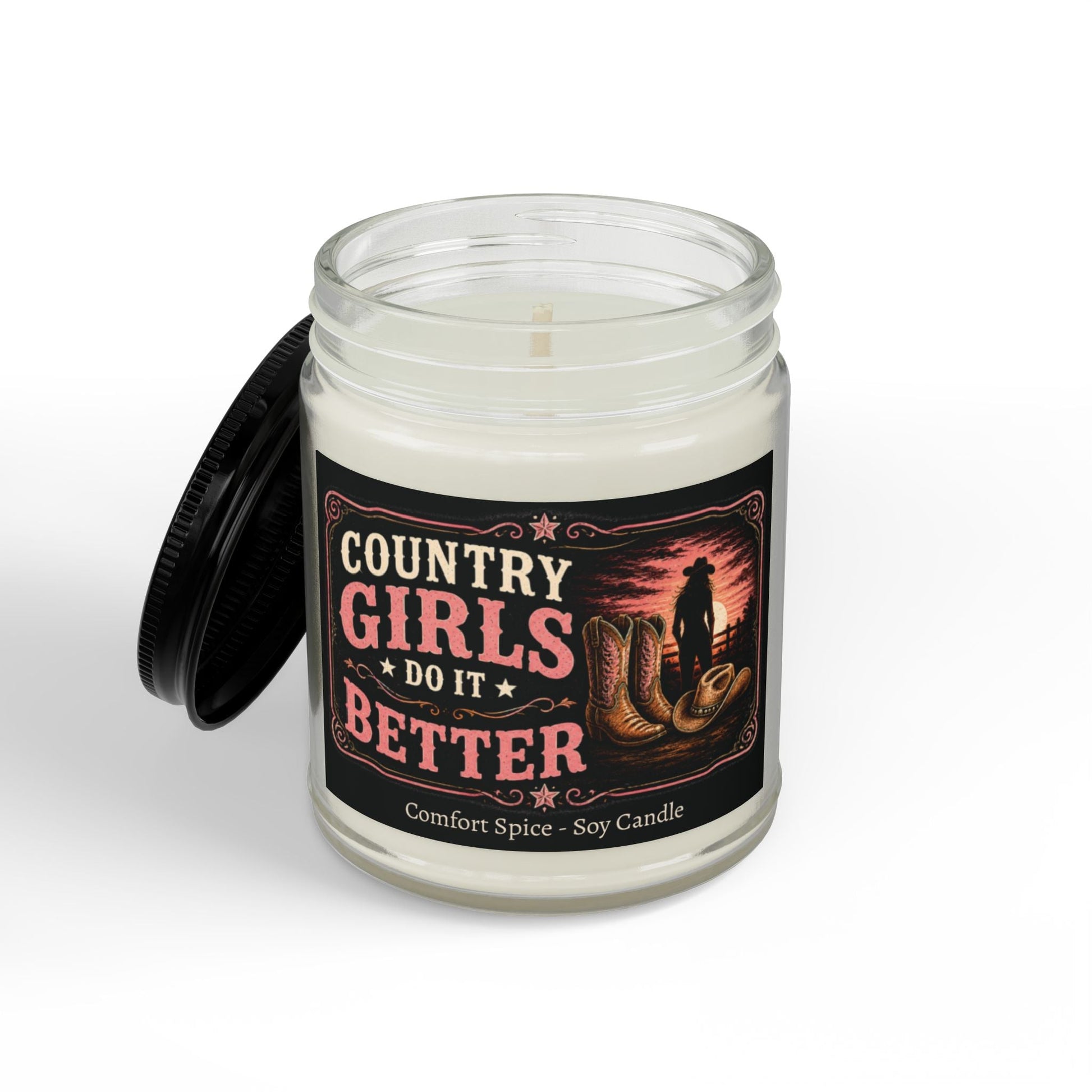 Country Girls Do It Better Comfort Spice Scented Jar Candle - SJM Print Store