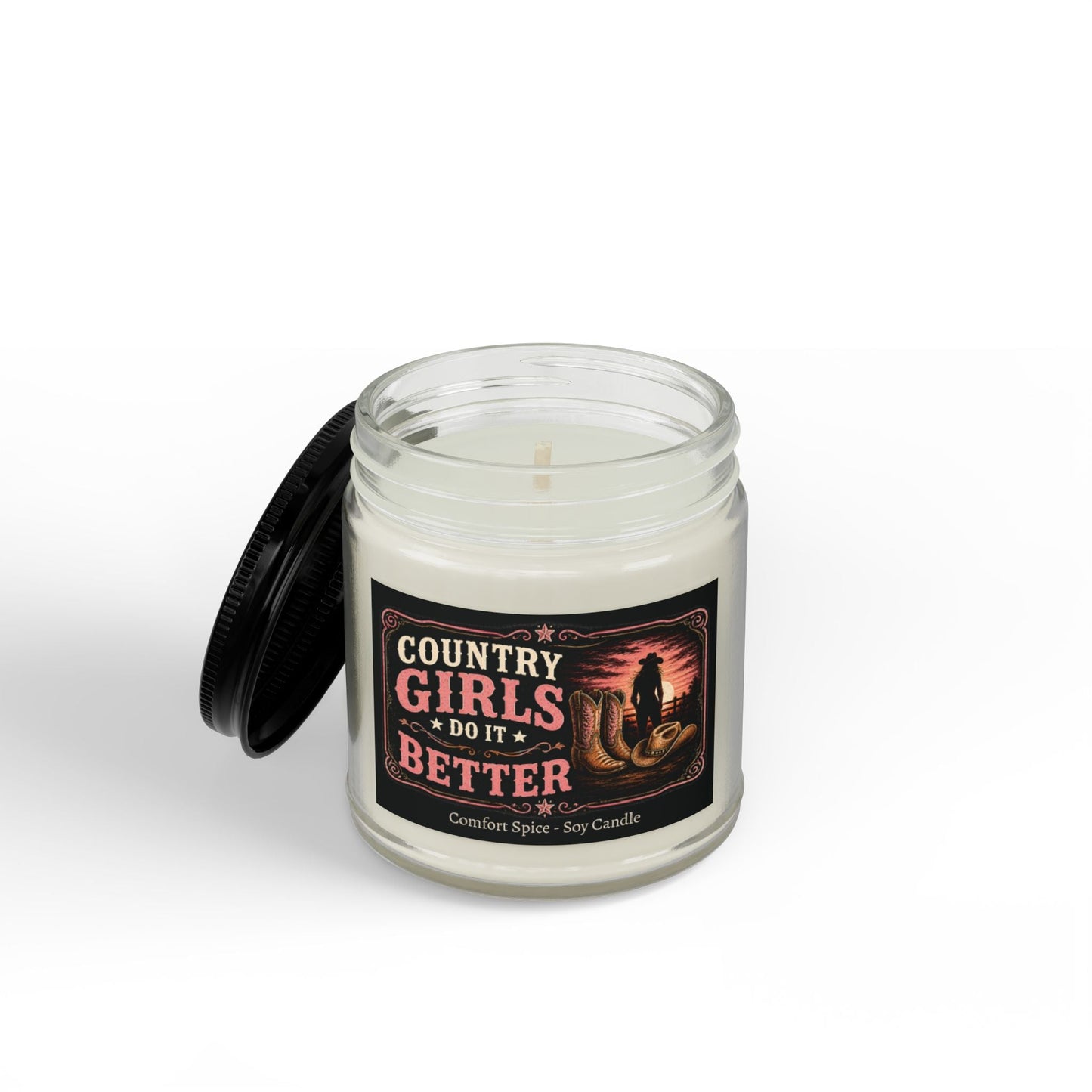 Country Girls Do It Better Comfort Spice Scented Jar Candle - SJM Print Store