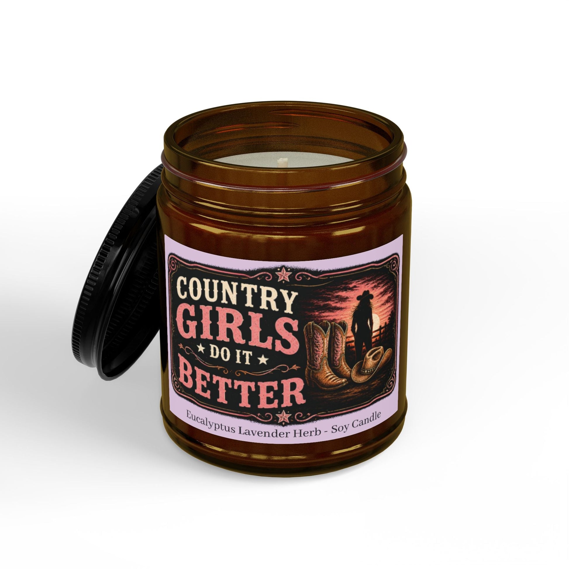 Country Girls Do It Better Eucalyptus Lavender Soy Candle - SJM Print Store