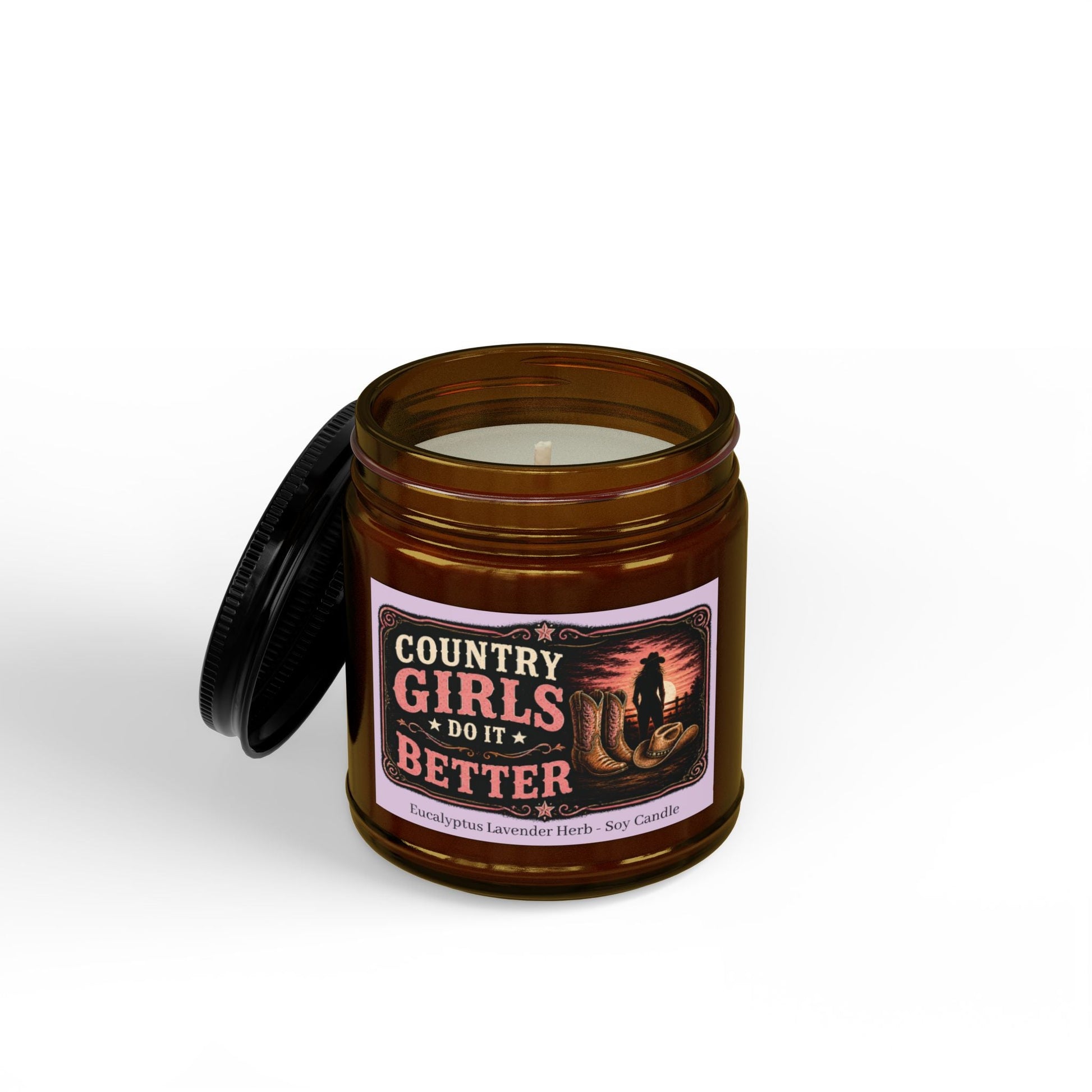 Country Girls Do It Better Eucalyptus Lavender Soy Candle - SJM Print Store