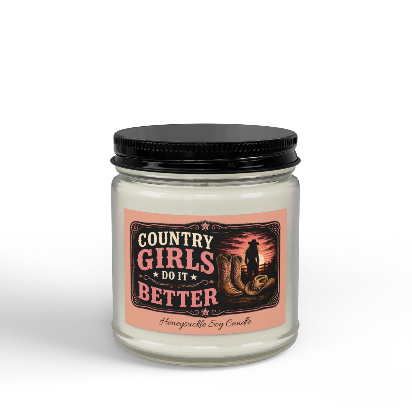 Country Girls Do It Better Honeysuckle Soy Candle - SJM Print Store